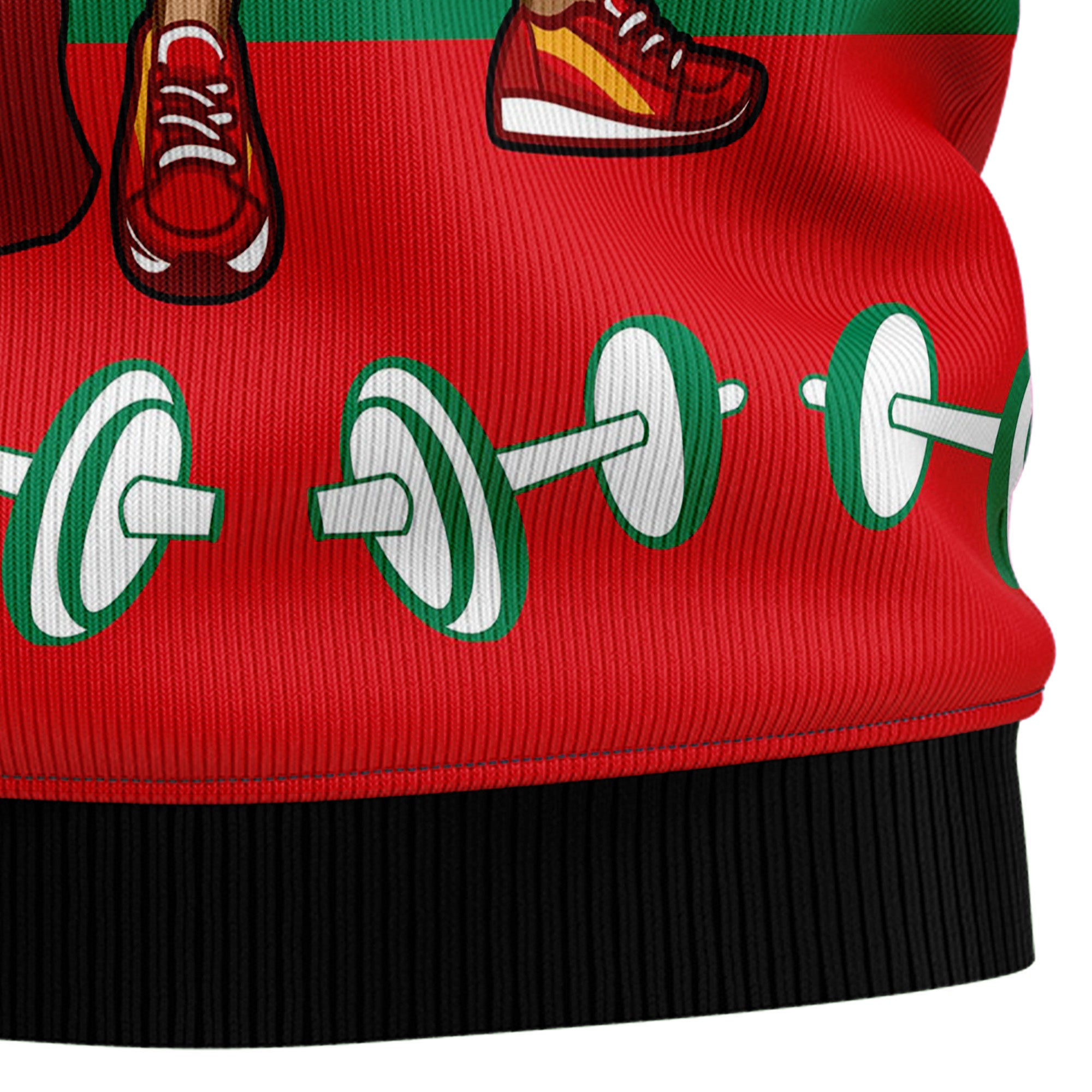 Santa Gym Christmas Ugly Christmas Sweater, Unisex Holiday Party Outfit, Xmas Gift for Gym and Fitness Lovers