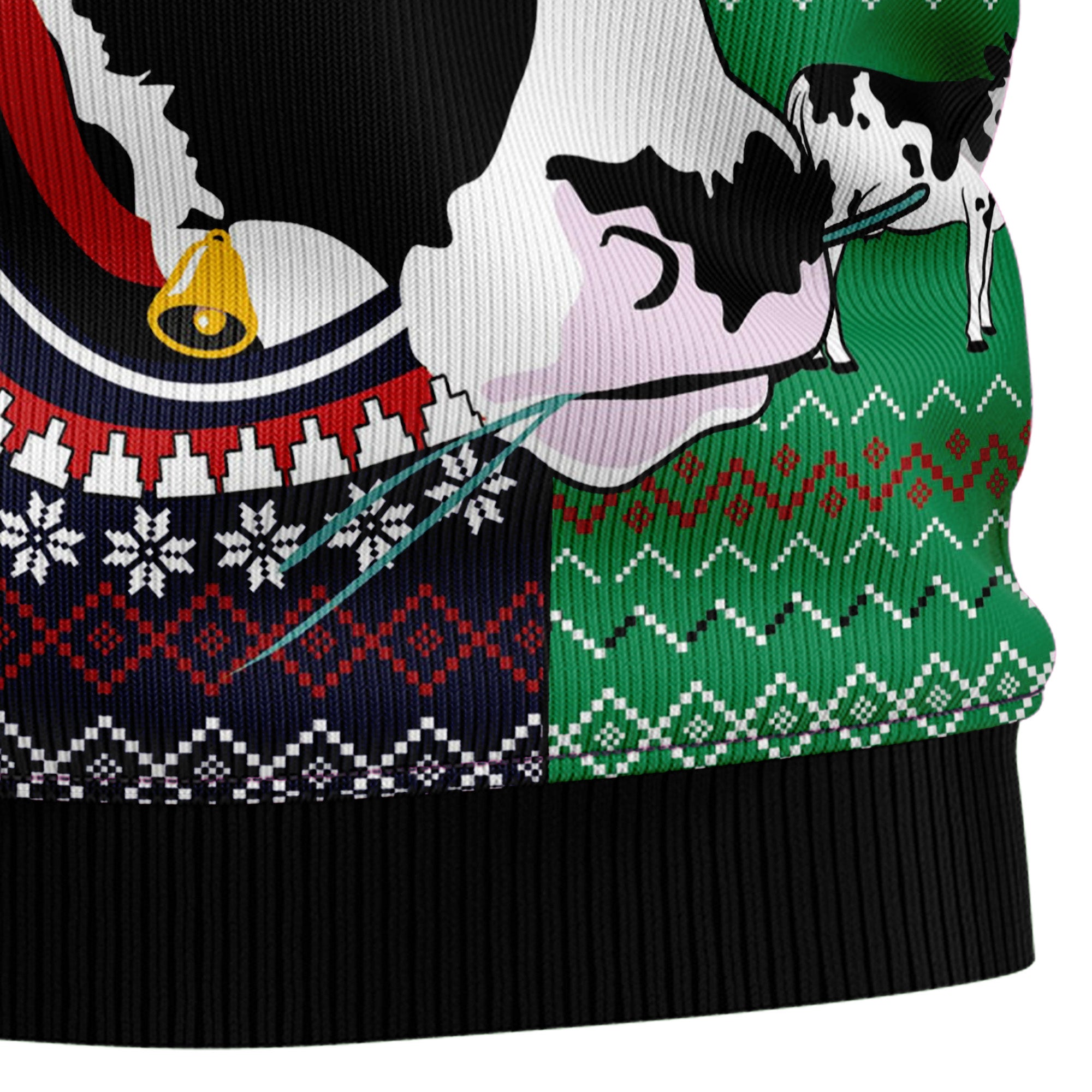 Funny Christmas Cow Ugly Christmas Sweater, Festive Holiday Party Outfit for Men and Women, Gift for Cow Lovers