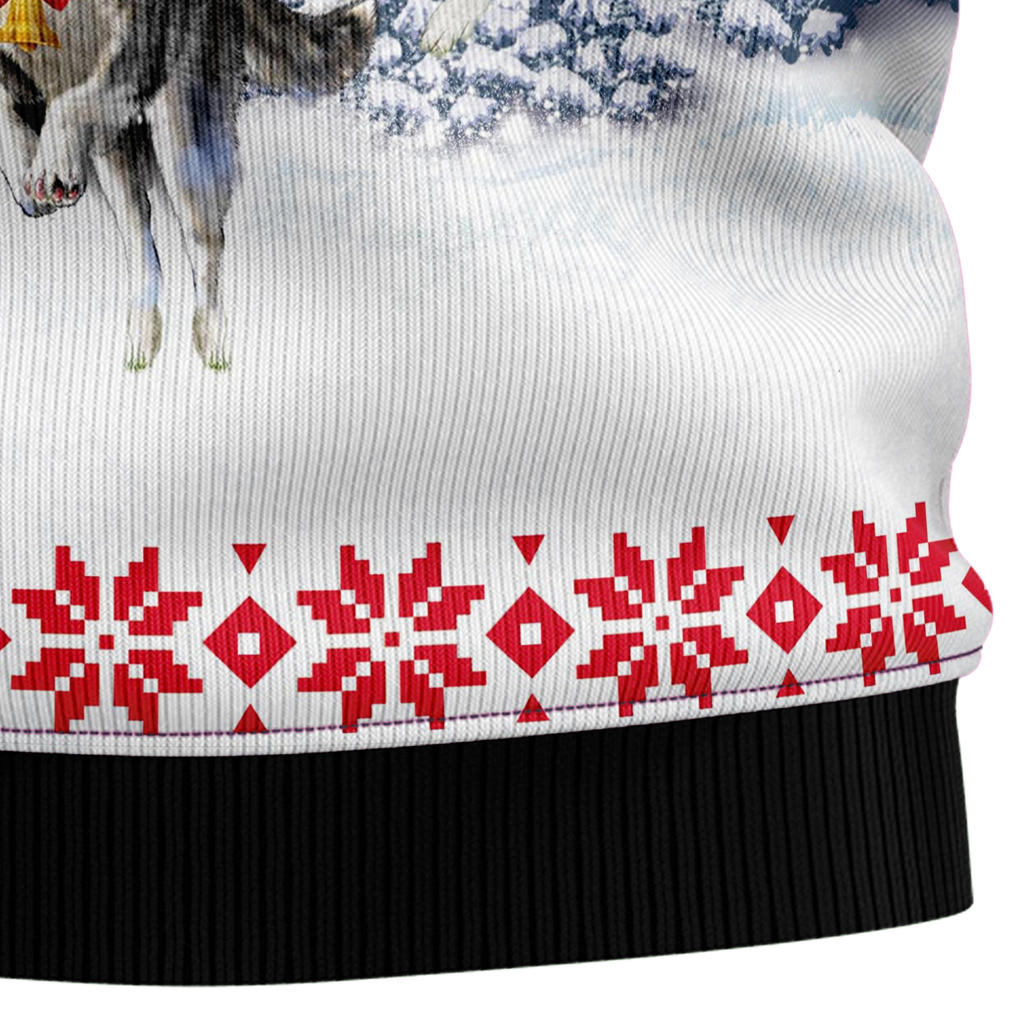 Siberian Husky Santa Claus Ugly Christmas Sweater, Unisex Holiday Party Outfit, Xmas Gift for Husky Dog Lovers
