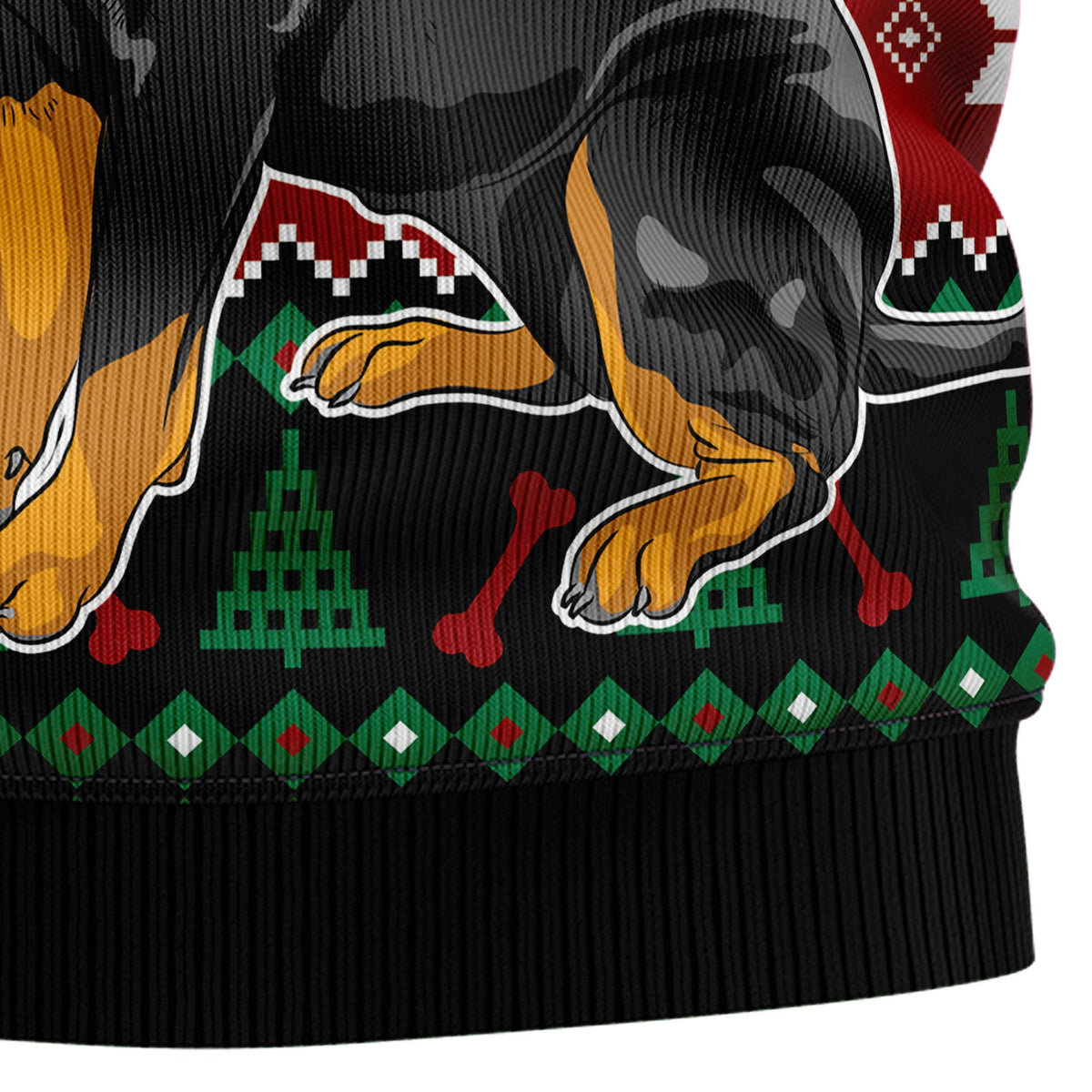 Cute Rottweiler Ugly Christmas Sweater, Festive Christmas Outfit, Unique Holiday Gift for Rottweiler Dog Lovers