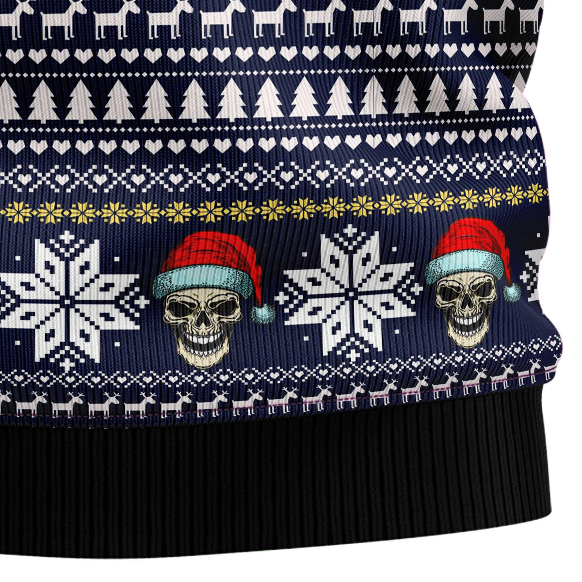 Skull Christmas Ugly Christmas Sweater for Men and Women, Funny Holiday Party Outfit, Festive Christmas Gift