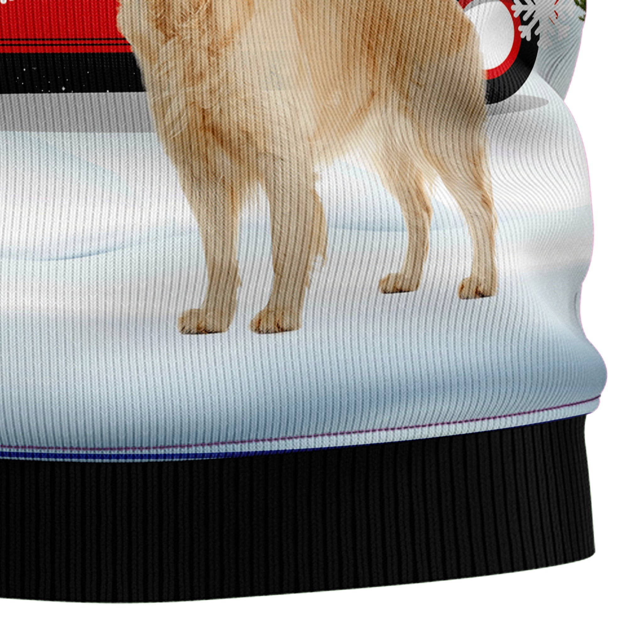Golden Retriever Red Truck Ugly Christmas Sweater, Festive Xmas Party Sweater, Gift for Golden Retriever Lovers