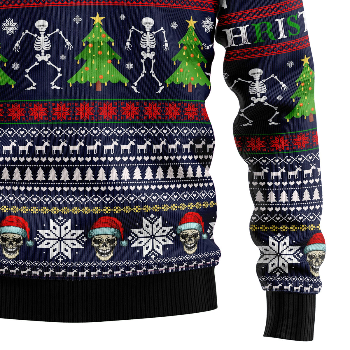 Skull Christmas Ugly Christmas Sweater for Men and Women, Funny Holiday Party Outfit, Festive Christmas Gift