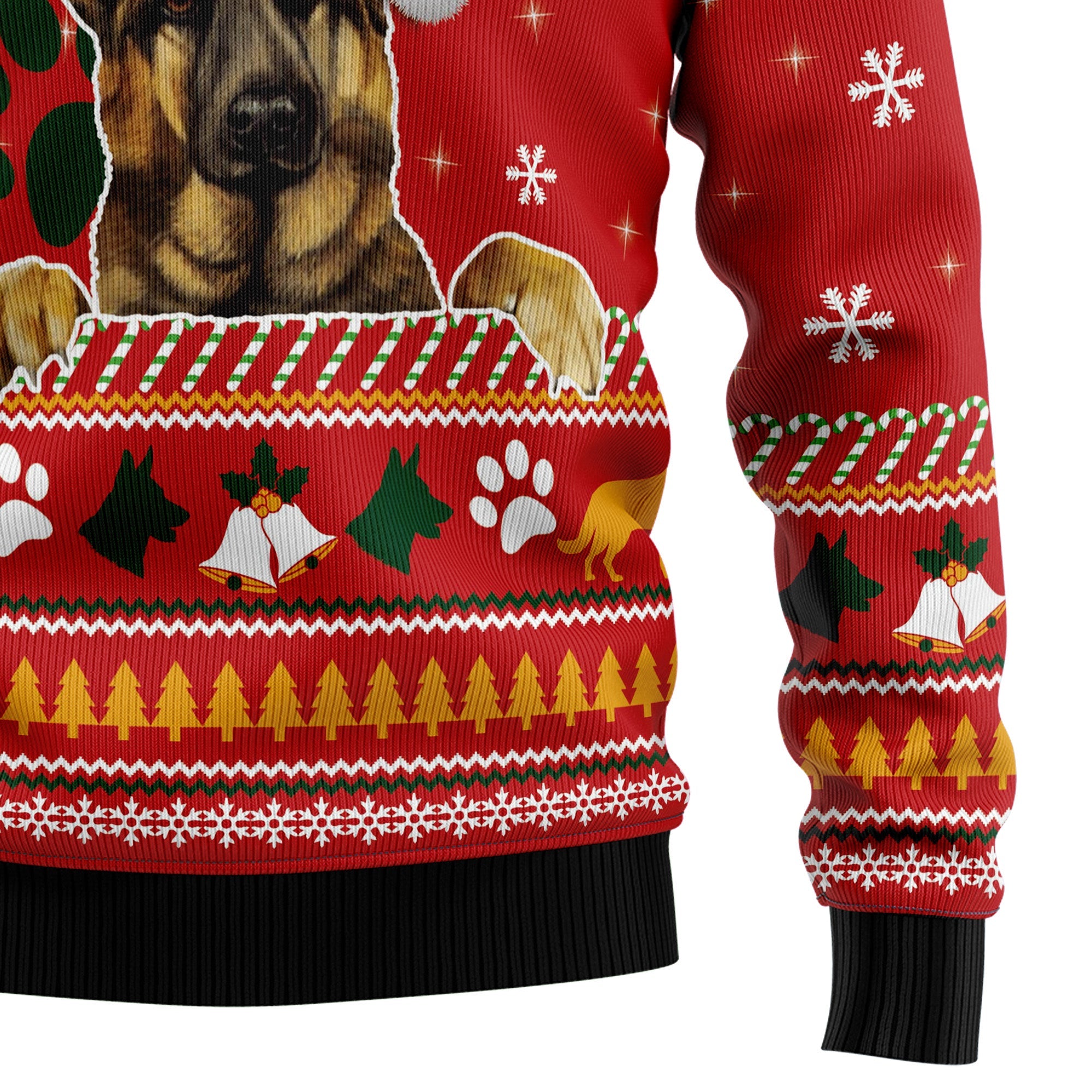 German Shepherd Waiting For Christmas Ugly Christmas Sweater for Men Women, Holiday Party Outfit, Funny Xmas Gift