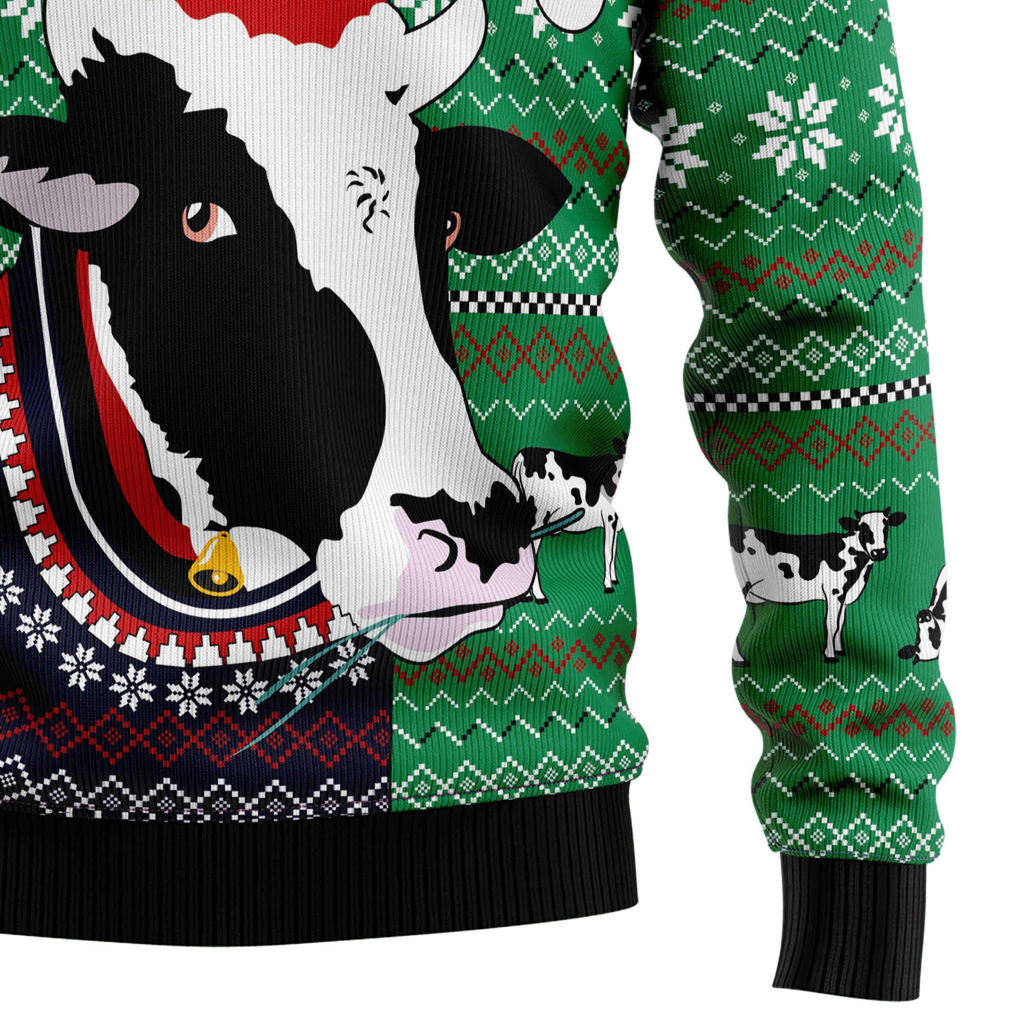 Funny Christmas Cow Ugly Christmas Sweater, Festive Holiday Party Outfit for Men and Women, Gift for Cow Lovers