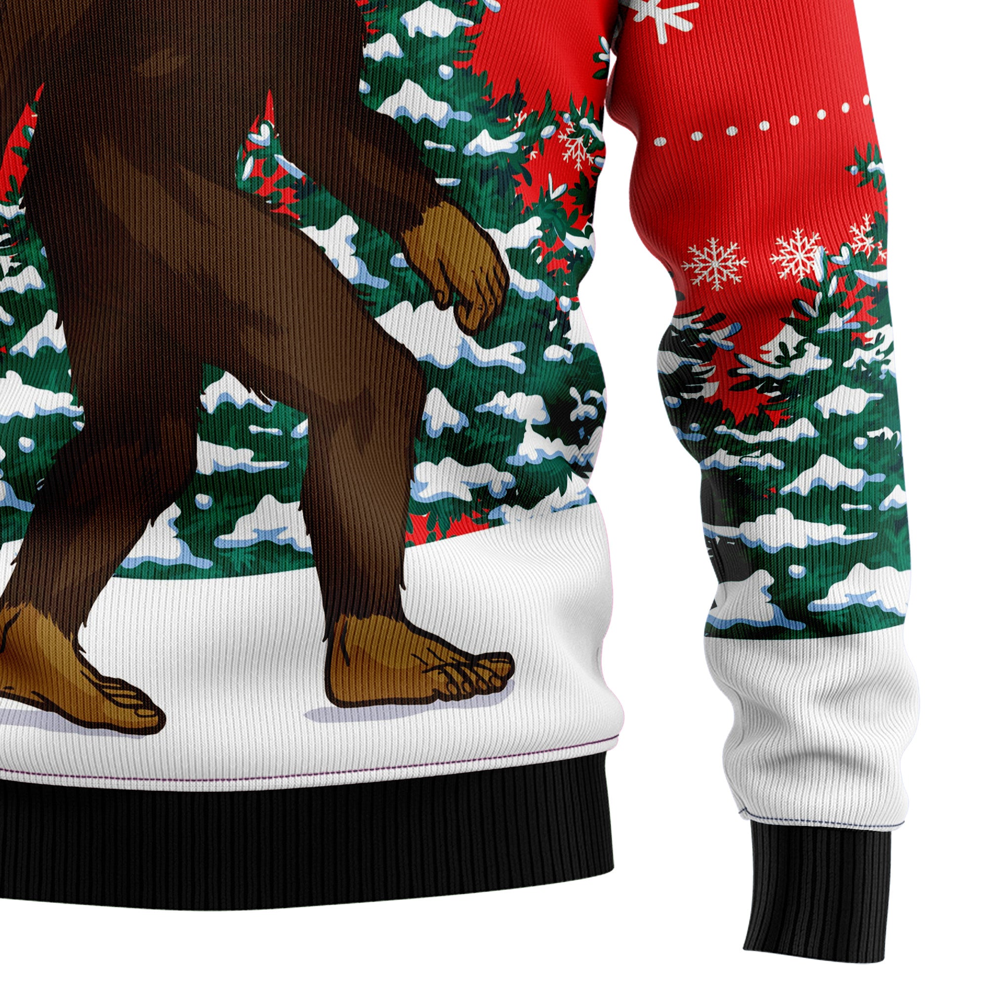 Christmas Bigfoot Ugly Christmas Sweater for Men and Women, Funny Xmas Party Outfit, Fun Gift for Bigfoot Fans