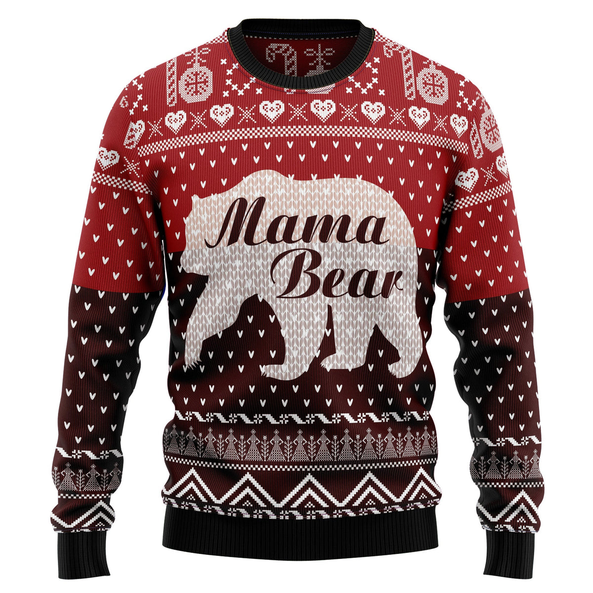 Mama Bear Ugly Christmas Sweater for Men and Women, Funny Holiday Party Outfit, Gift for Moms and Mama Bear Fans