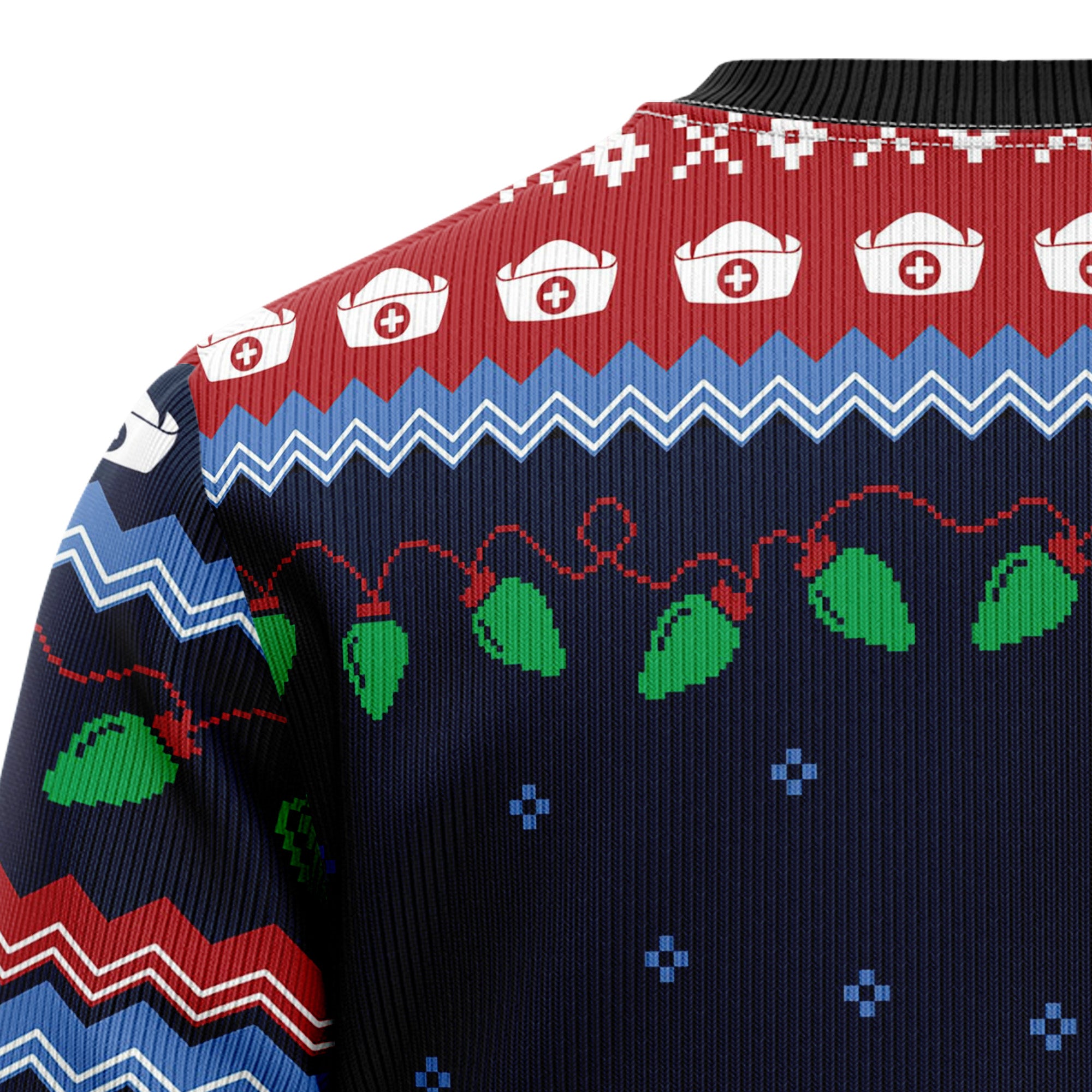 Merry Christmas Nurse Ugly Christmas Sweater, Unisex Holiday Party Outfit, Gift for Nurses and Healthcare Workers