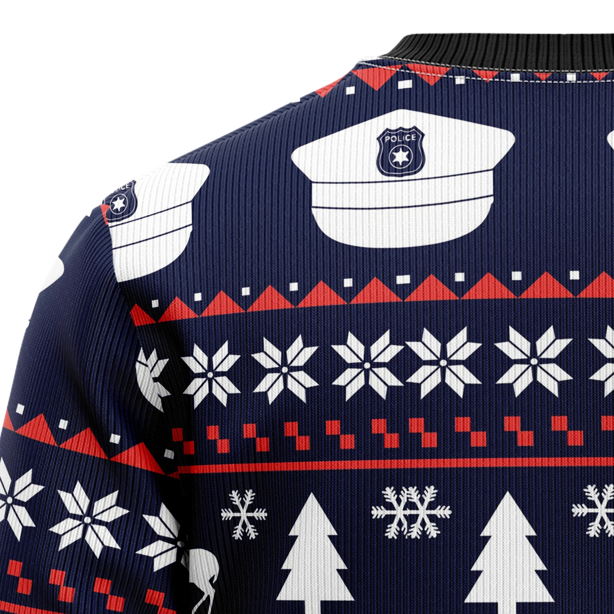 Police Navidad Ugly Christmas Sweater for Men and Women, Funny Holiday Party Outfit, Festive Christmas Gift
