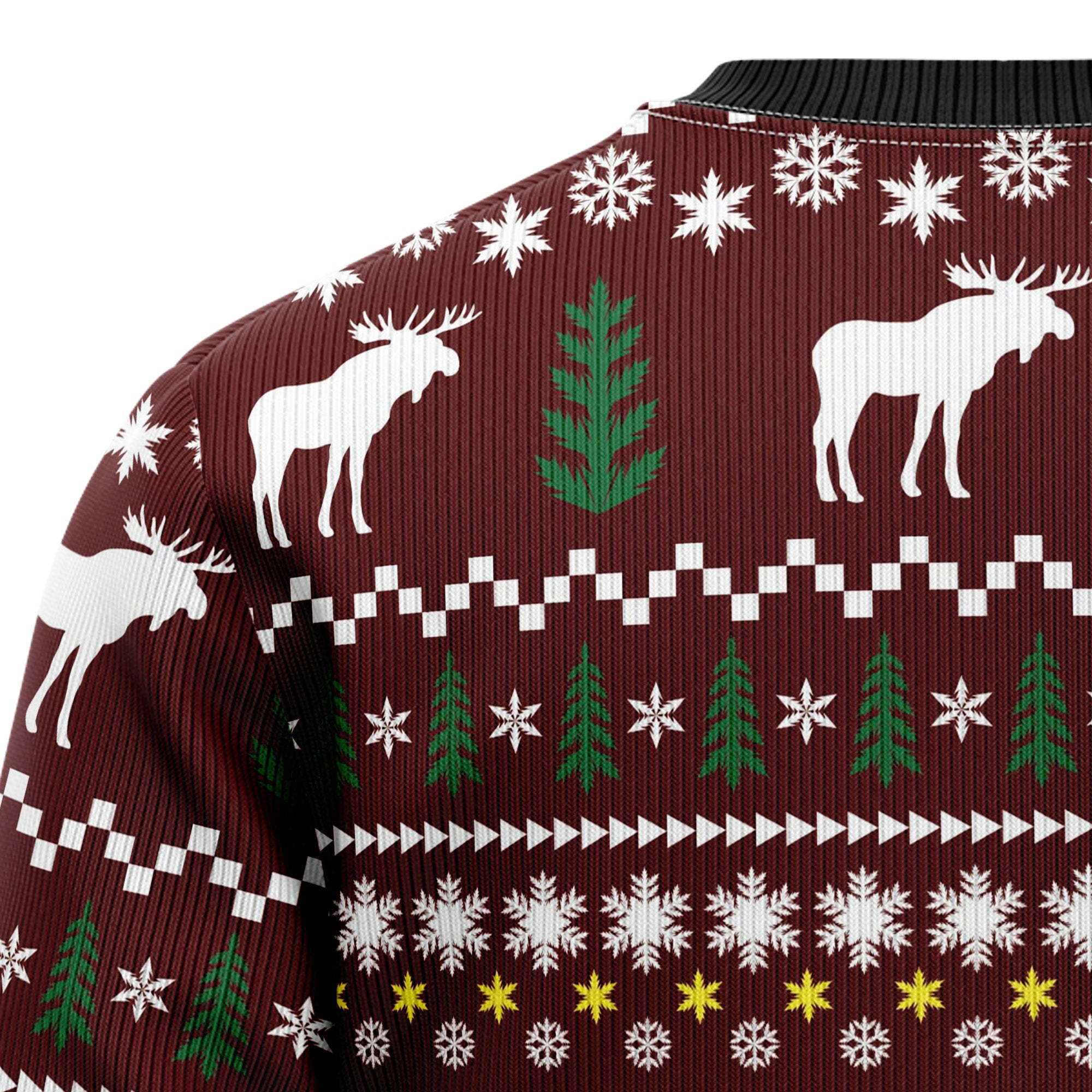 Oops, I Moosed Up Ugly Christmas Sweater for Men and Women, Funny Holiday Party Outfit, Festive Christmas Gift