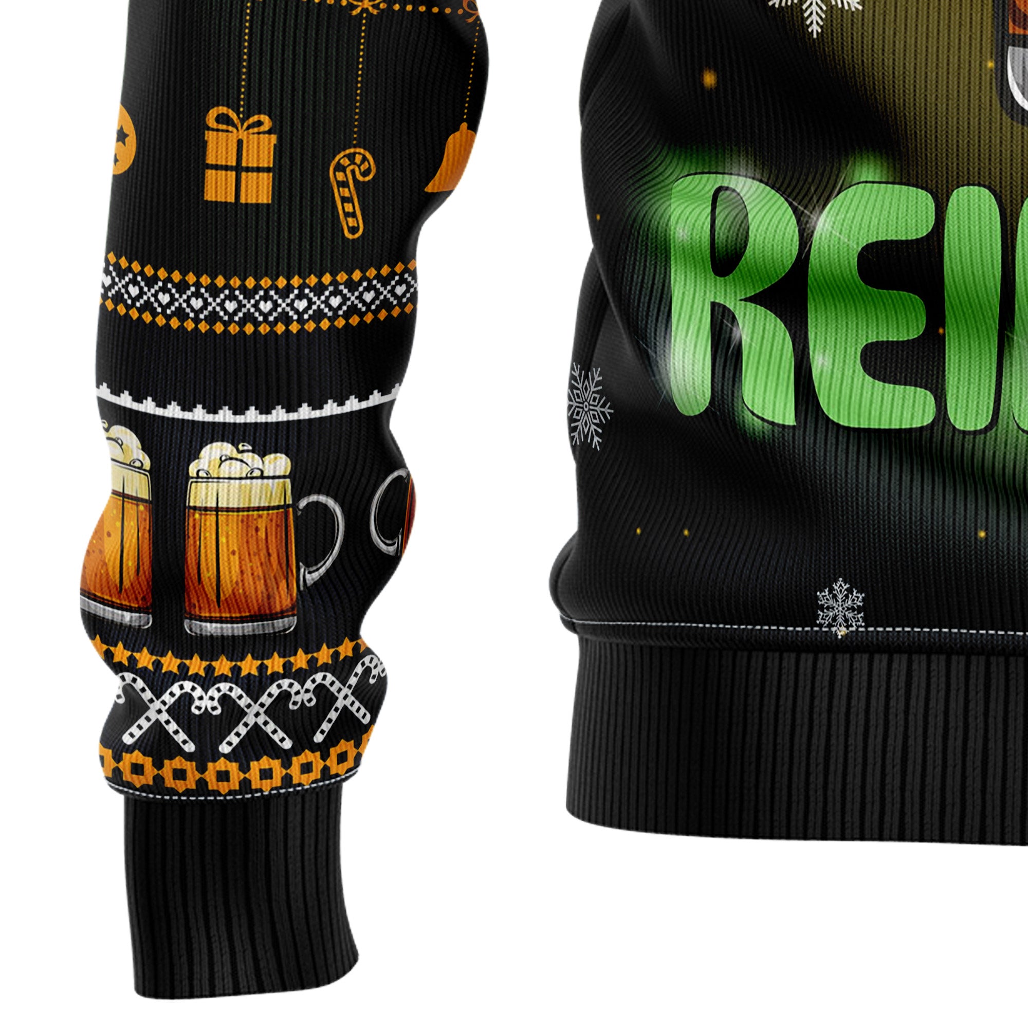 Reinbeer Awesome Christmas Ugly Christmas Sweater, Unisex Holiday Party Outfit, Gift for Beer and Reindeer Fans