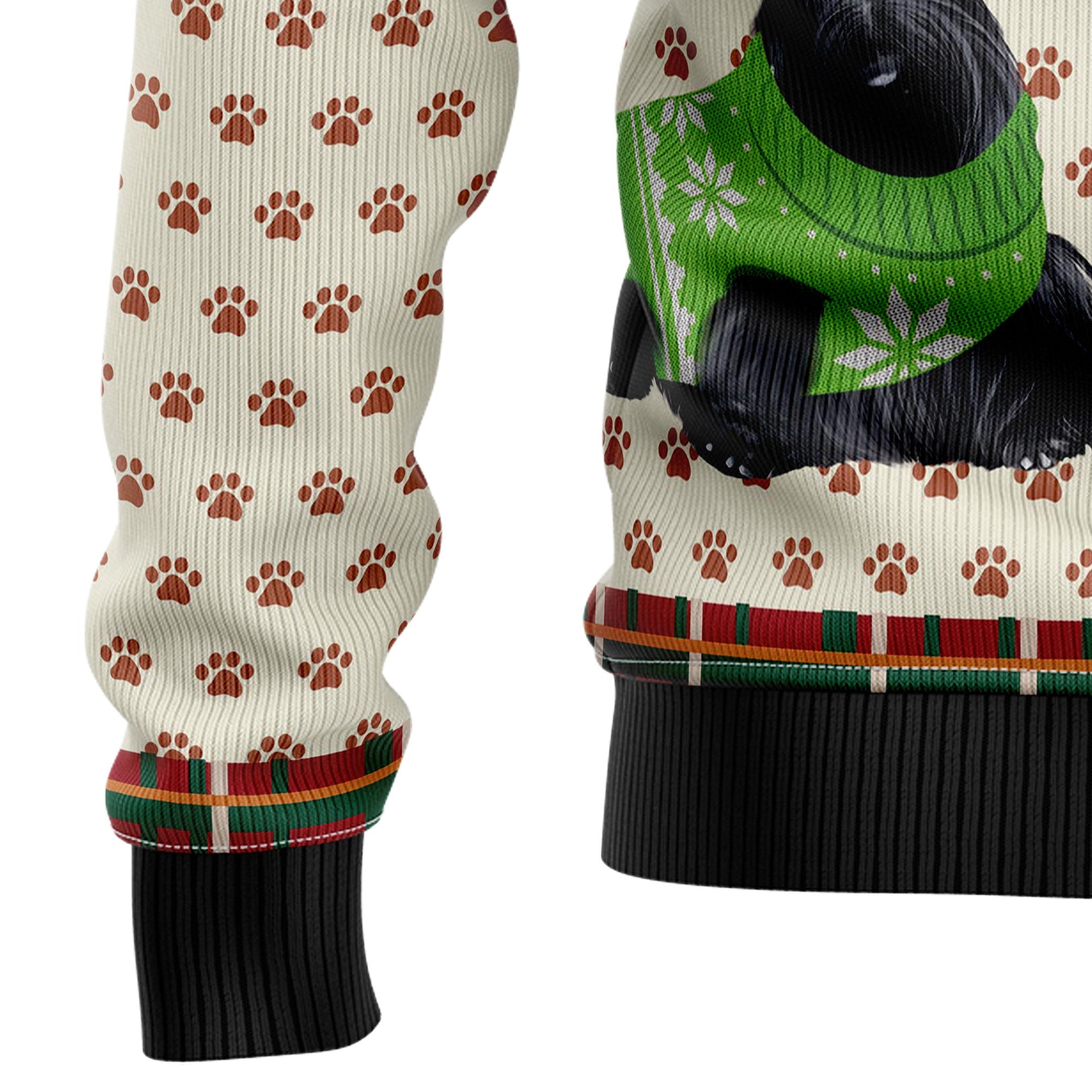 Scottish Terrier Ugly Christmas Sweater, Festive Scottie Dog Pullover, Holiday Gatherings and Family Photos