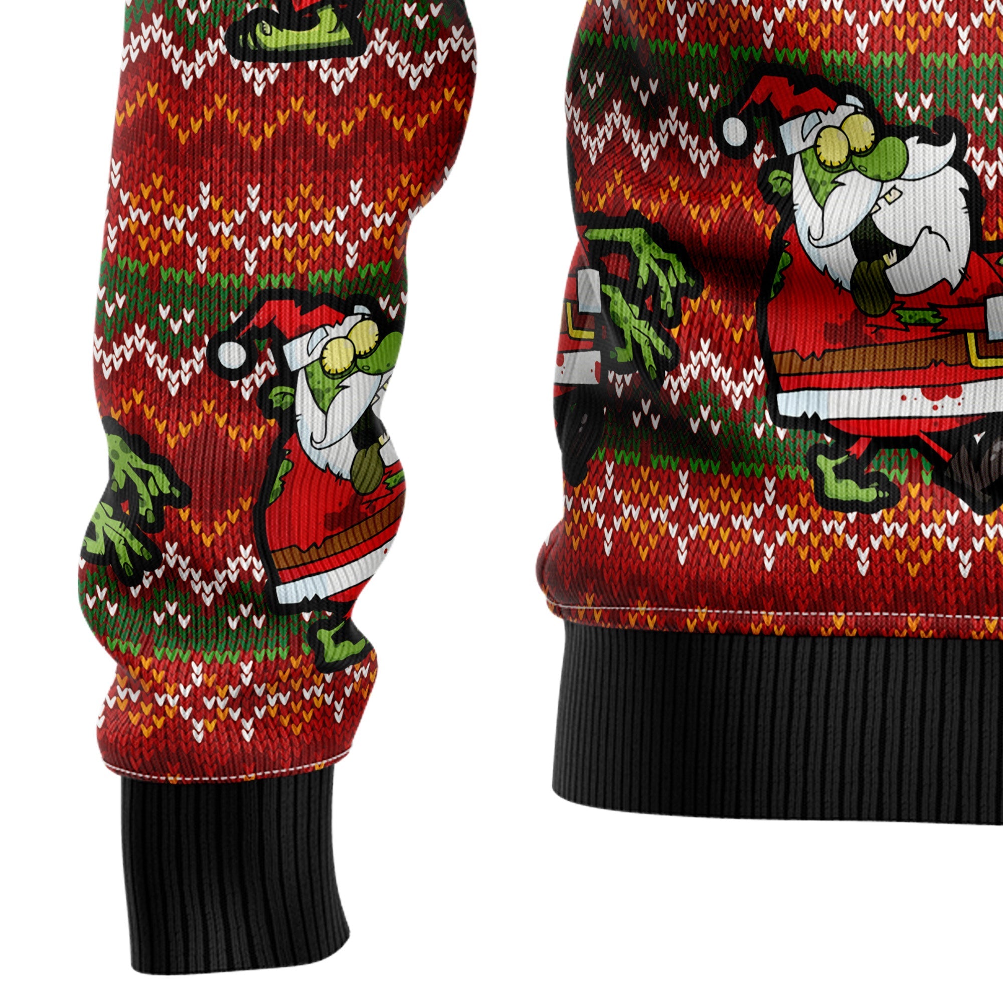 Santa Claus Zombie Ugly Christmas Sweater for Men and Women, Xmas Party Outfit, Gift for Zombie and Santa Fans