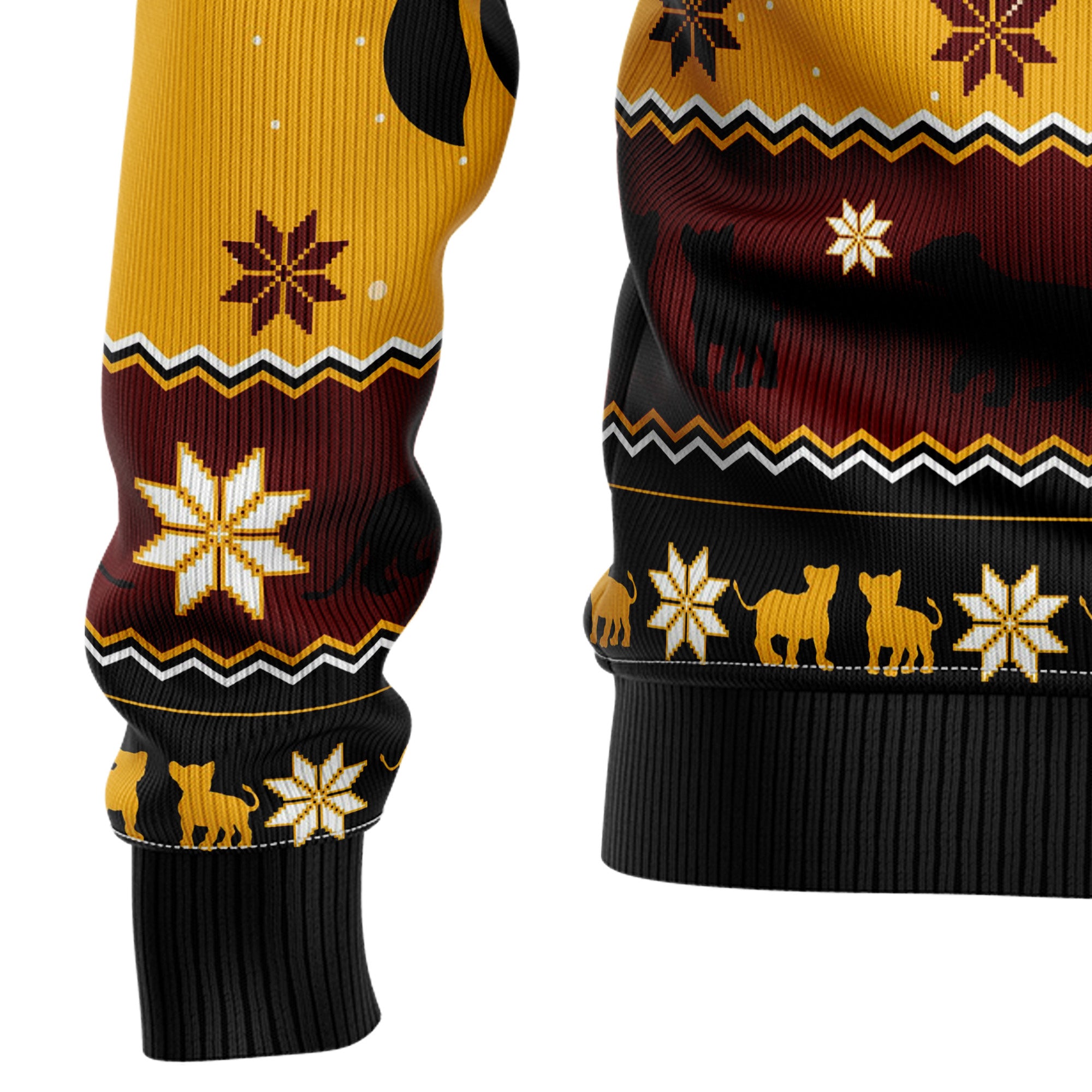 Lion Xmas Ugly Christmas Sweater for Men and Women, Funny Holiday Party Outfit, Festive Christmas Gift