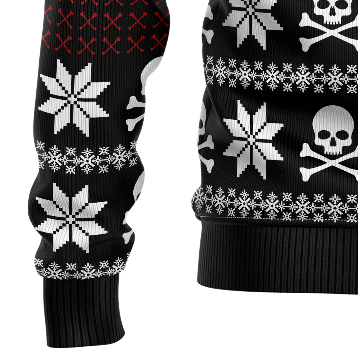 Skull Jolly Face Ugly Christmas Sweater for Men and Women, Funny Holiday Party Outfit, Festive Christmas Gift