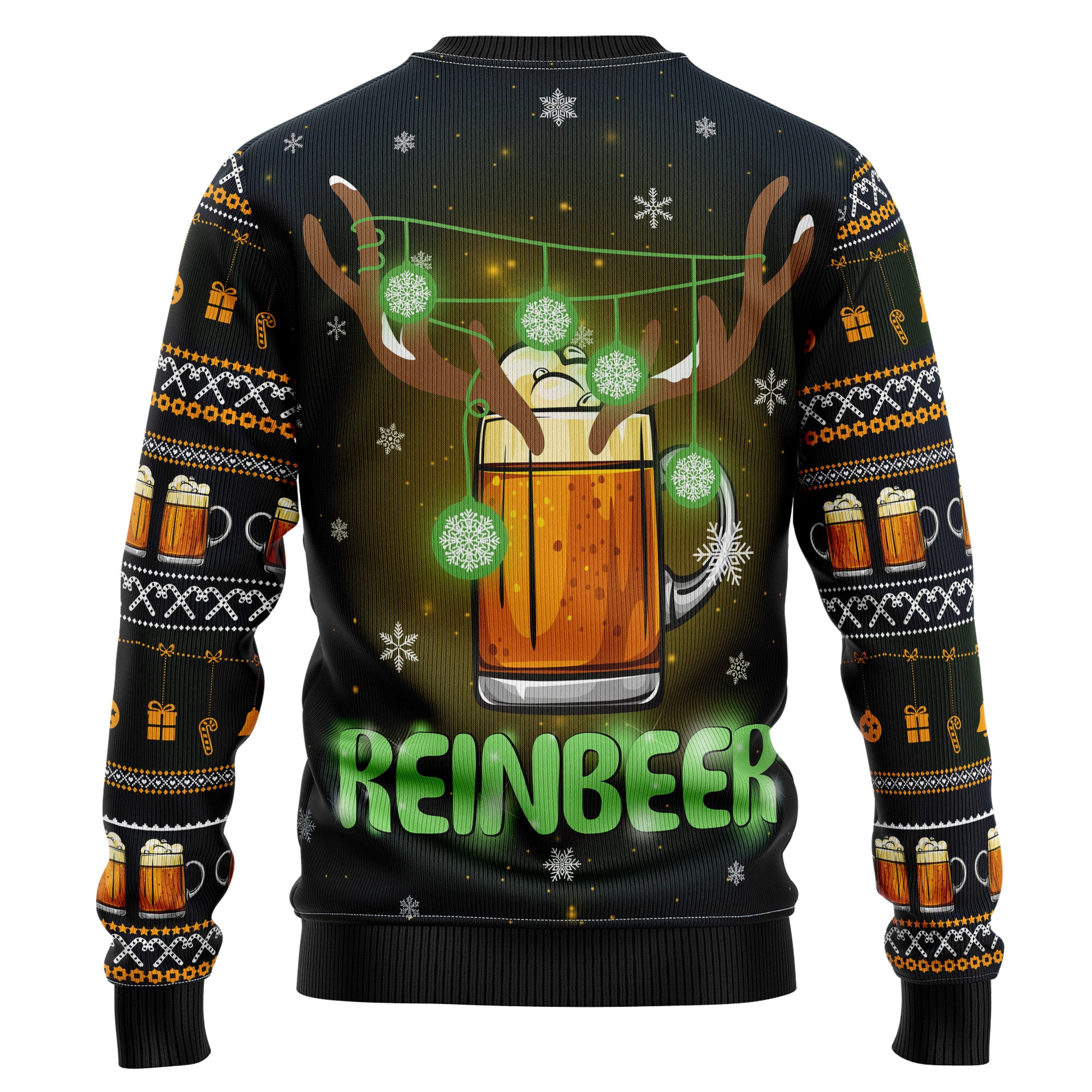 Reinbeer Awesome Christmas Ugly Christmas Sweater, Unisex Holiday Party Outfit, Gift for Beer and Reindeer Fans