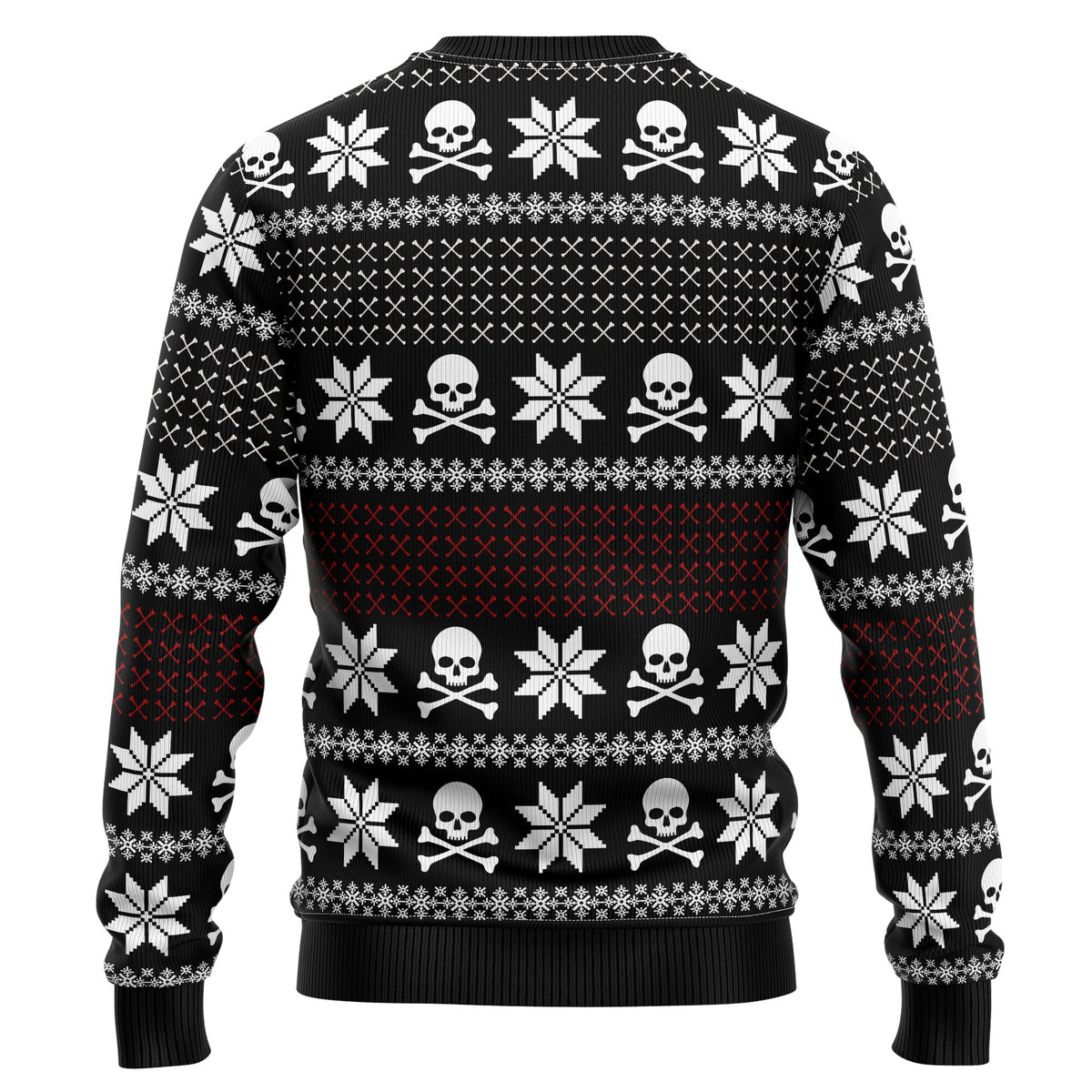 Skull Jolly Face Ugly Christmas Sweater for Men and Women, Funny Holiday Party Outfit, Festive Christmas Gift