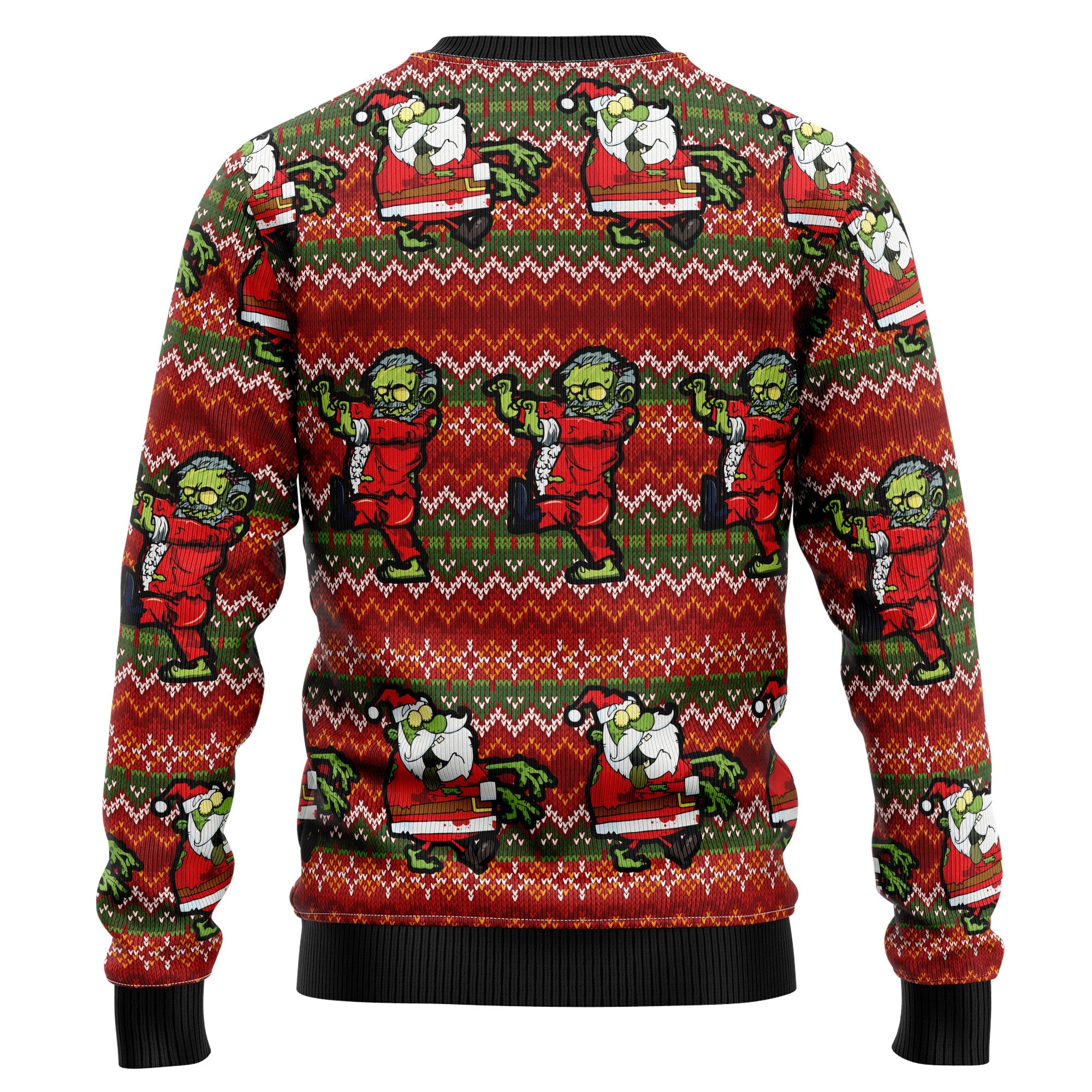 Santa Claus Zombie Ugly Christmas Sweater for Men and Women, Xmas Party Outfit, Gift for Zombie and Santa Fans