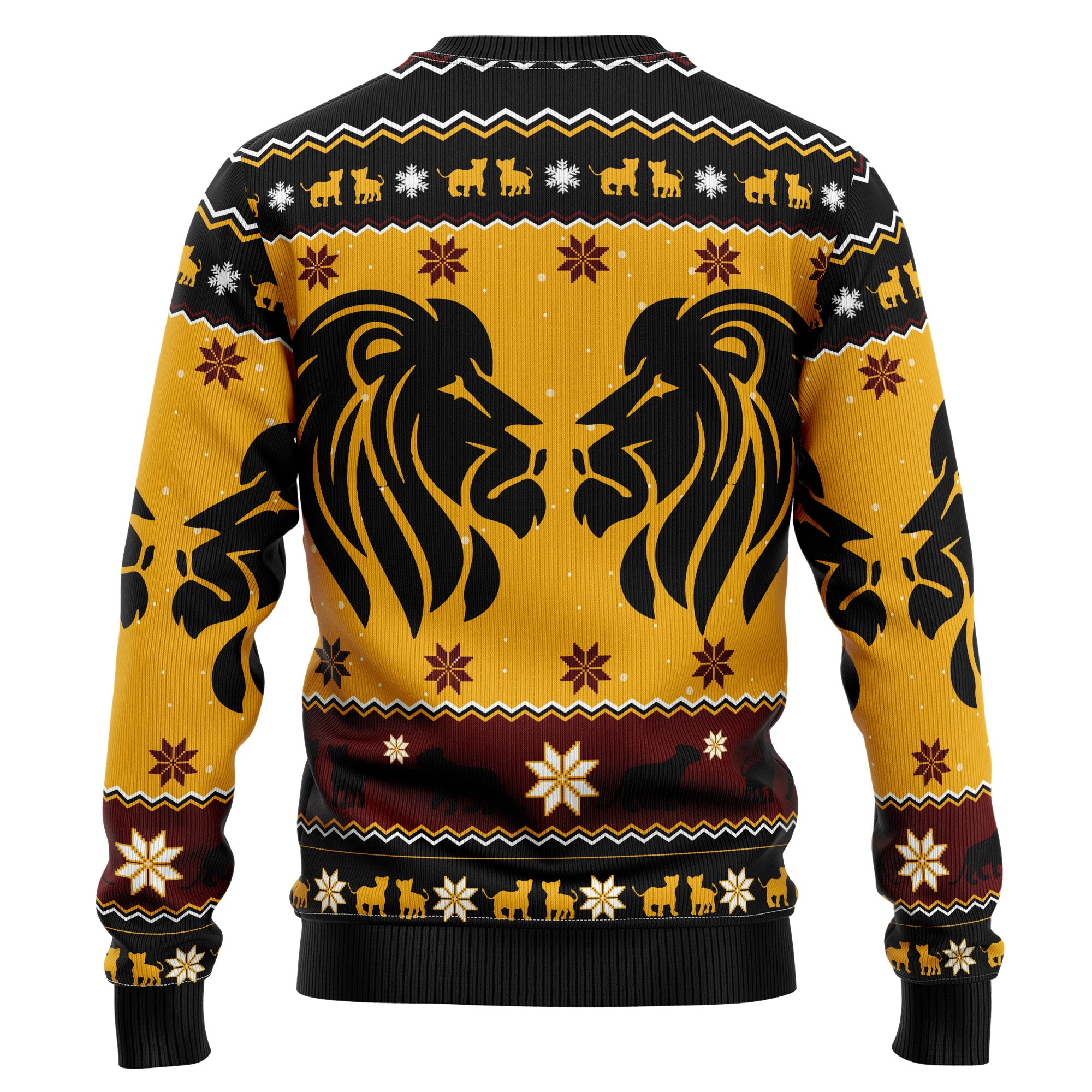 Lion Xmas Ugly Christmas Sweater for Men and Women, Funny Holiday Party Outfit, Festive Christmas Gift