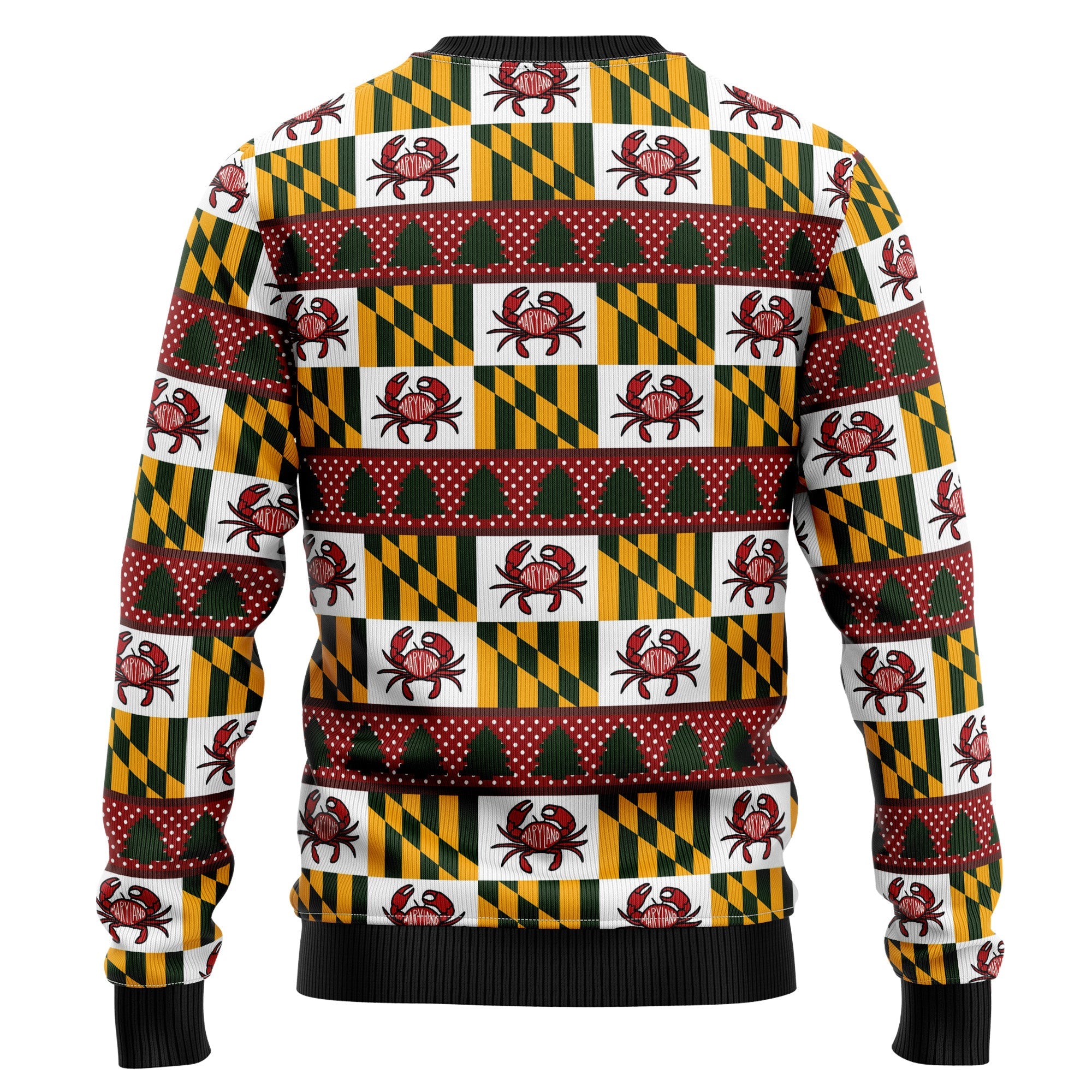 Maryland Symbols Christmas Ugly Christmas Sweater - Unisex Holiday Party Pullover, Funny Christmas Gift for Men Women