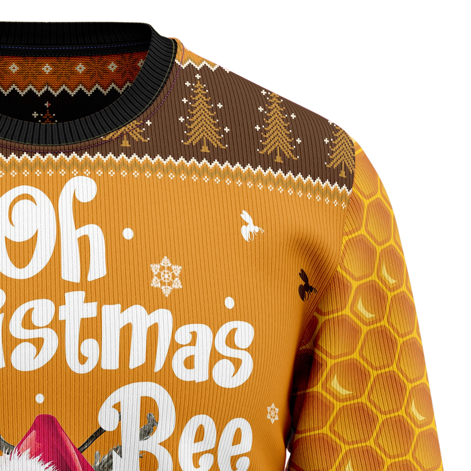 Oh Christmas Bee Ugly Christmas Sweater for Men and Women, Funny Holiday Party Gift for Beekeepers And Bee Lovers