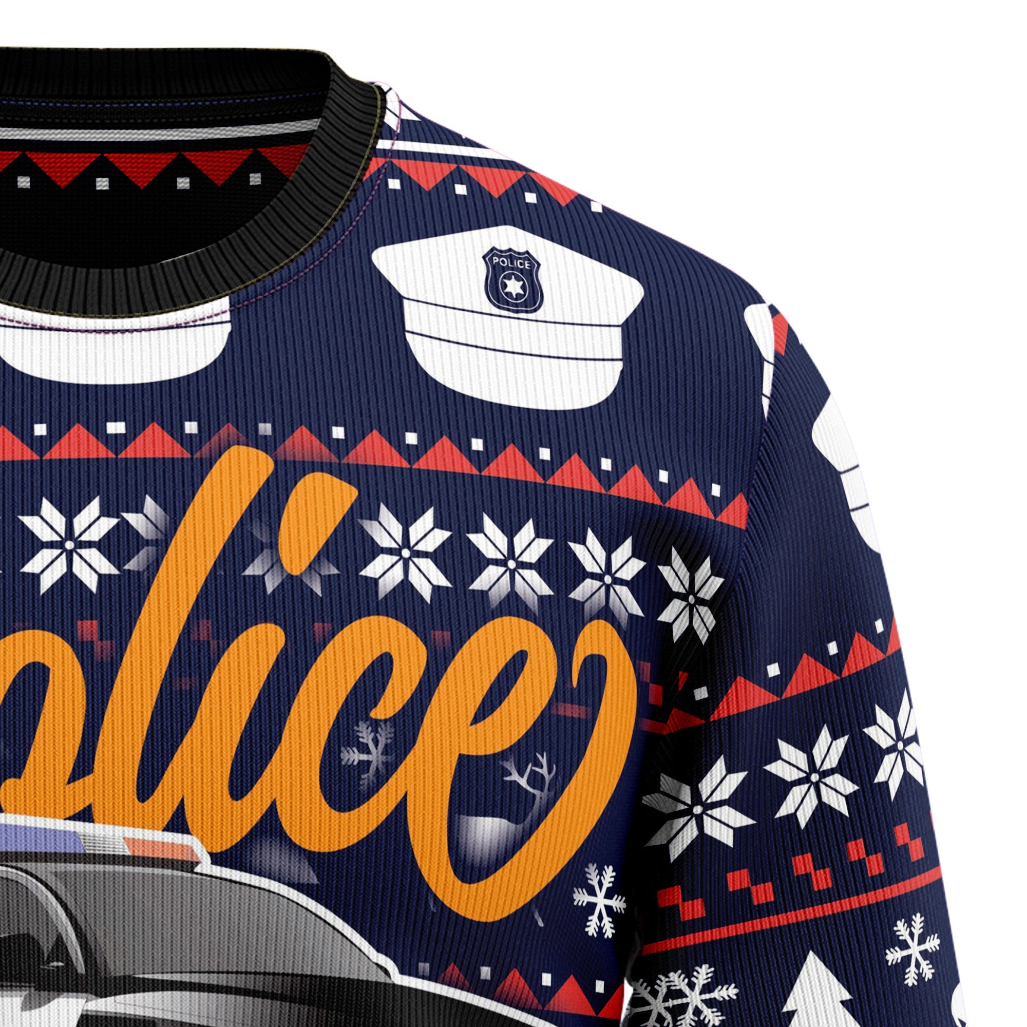 Police Navidad Ugly Christmas Sweater for Men and Women, Funny Holiday Party Outfit, Festive Christmas Gift