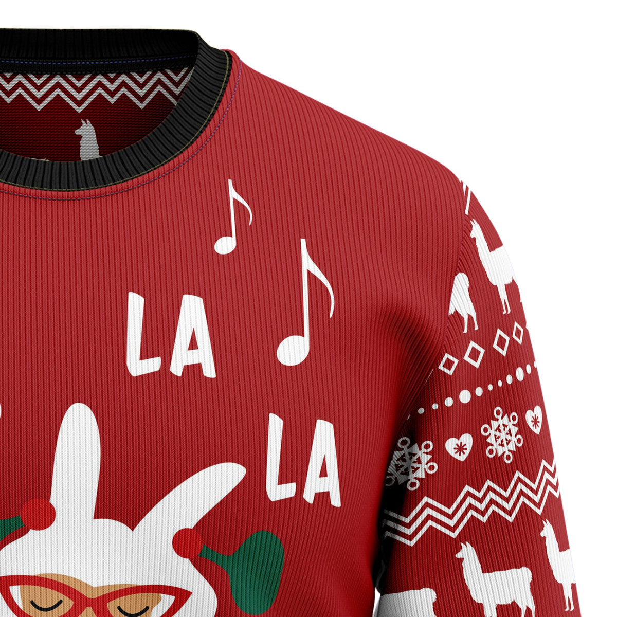 La La Llama Ugly Christmas Sweater, Cute Llama Holiday Pullover for Animal Lovers, Festive Winter Party Outfit