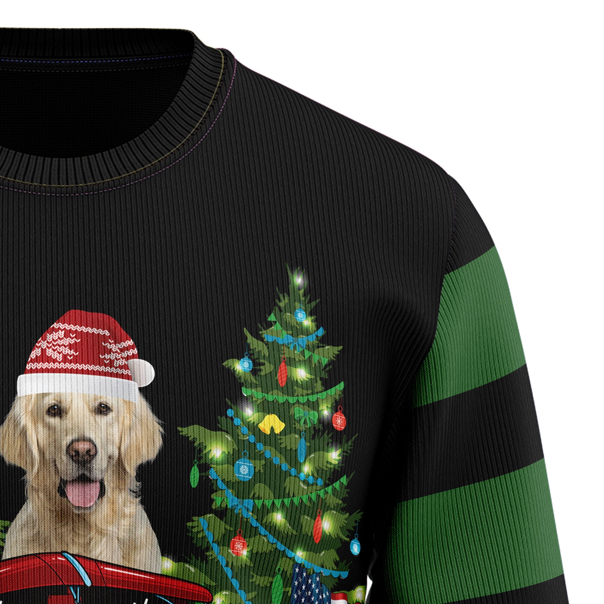 Golden Retriever Christmas Ugly Christmas Sweater, Cute Dog Holiday Pullover, Christmas Outfit for Men and Women
