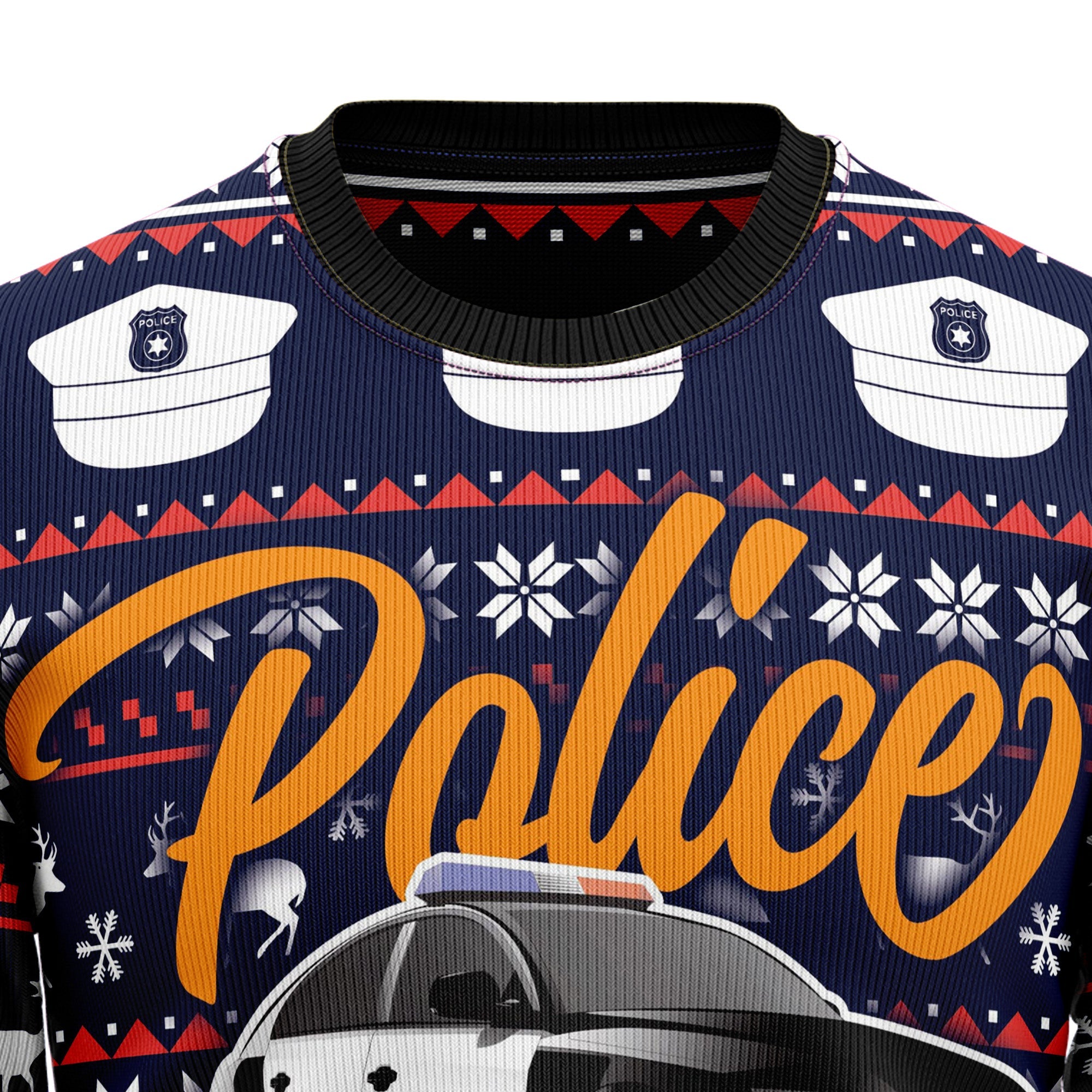 Police Navidad Ugly Christmas Sweater for Men and Women, Funny Holiday Party Outfit, Festive Christmas Gift