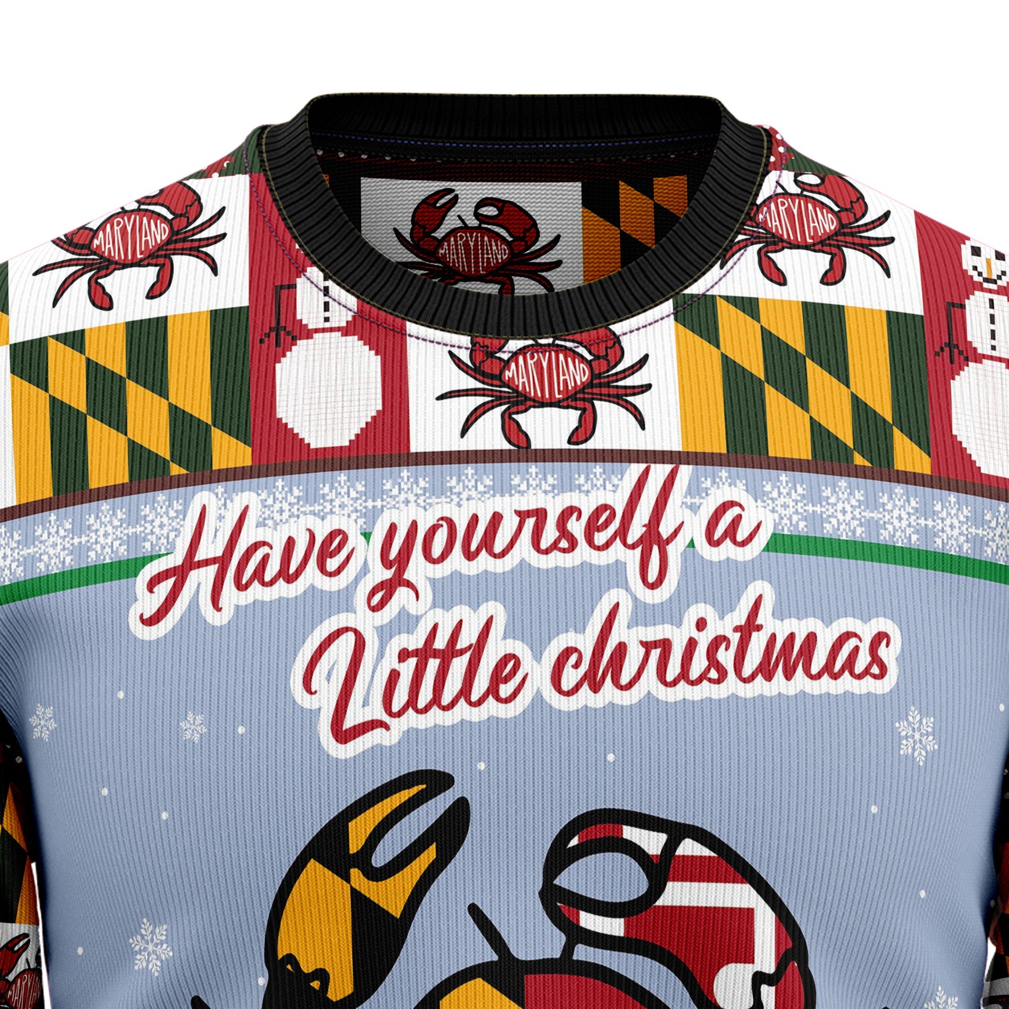 Maryland Symbols Christmas Ugly Christmas Sweater - Unisex Holiday Party Pullover, Funny Christmas Gift for Men Women