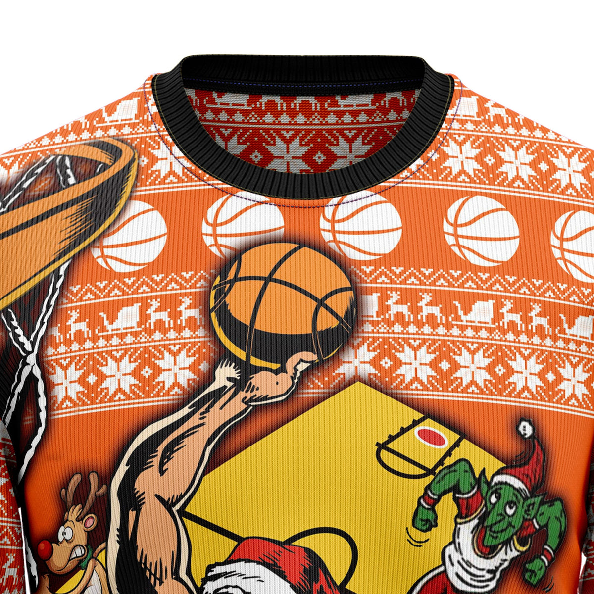 Basketball Ugly Christmas Sweater for Men and Women, Funny Holiday Party Outfit, Festive Christmas Gift