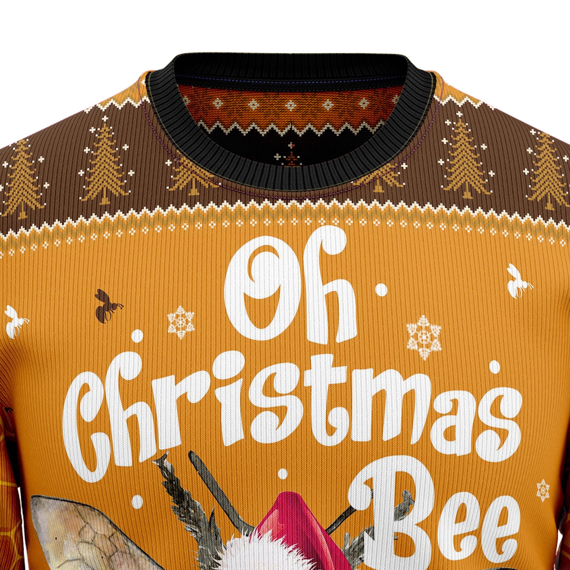 Oh Christmas Bee Ugly Christmas Sweater for Men and Women, Funny Holiday Party Gift for Beekeepers And Bee Lovers