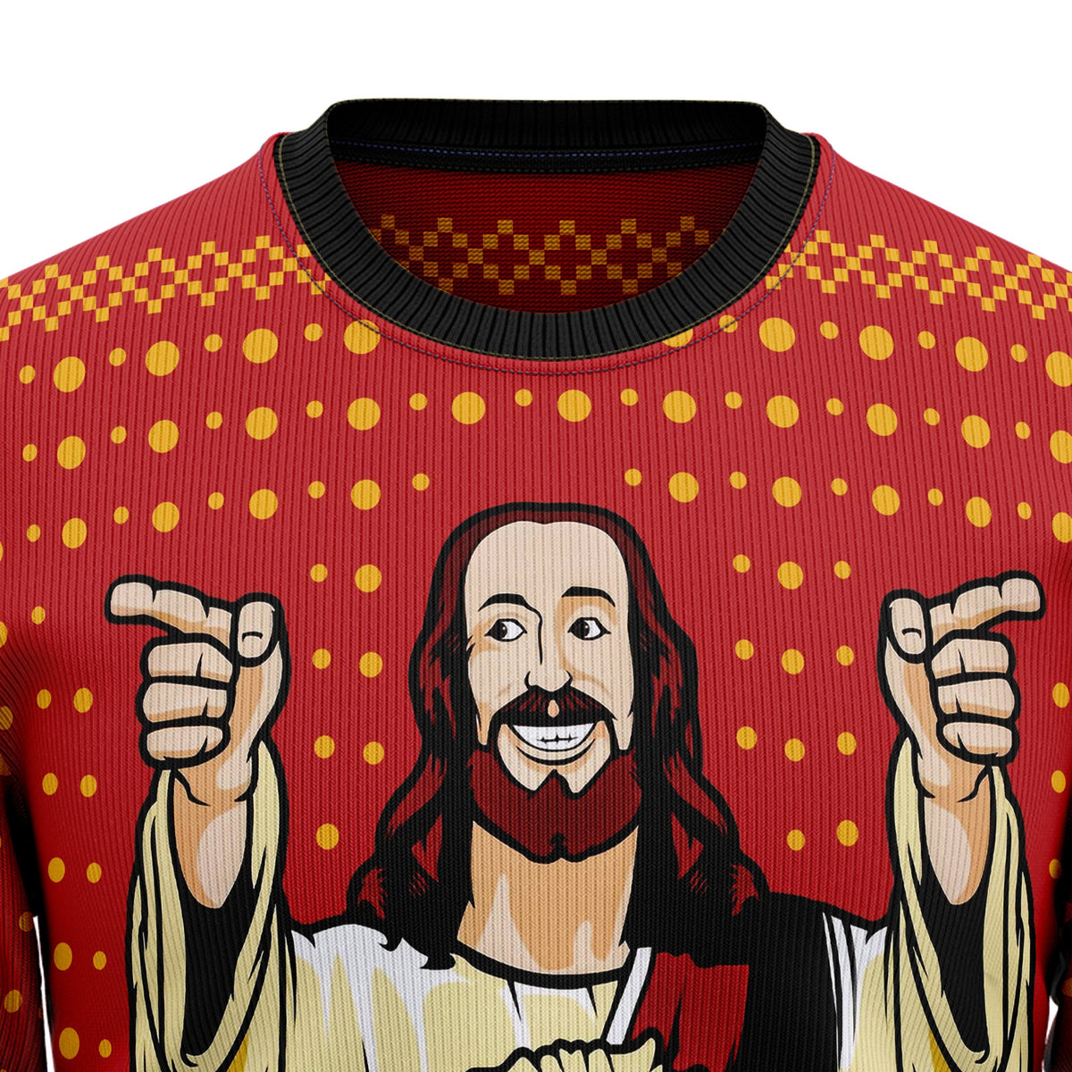 Jesus Birthday Christmas Sweater - Funny Ugly Christmas Sweater for Men and Women, Unisex Holiday Party Outfit