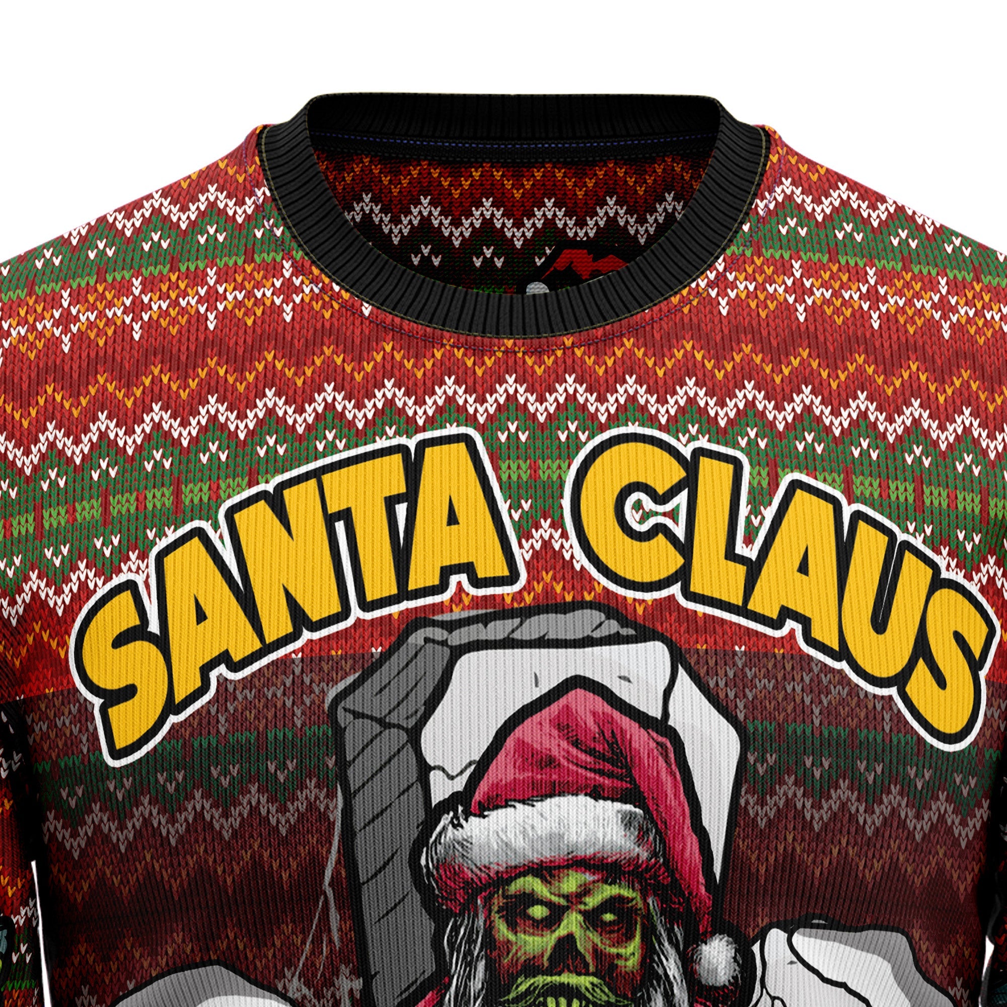 Santa Claus Zombie Ugly Christmas Sweater for Men and Women, Xmas Party Outfit, Gift for Zombie and Santa Fans