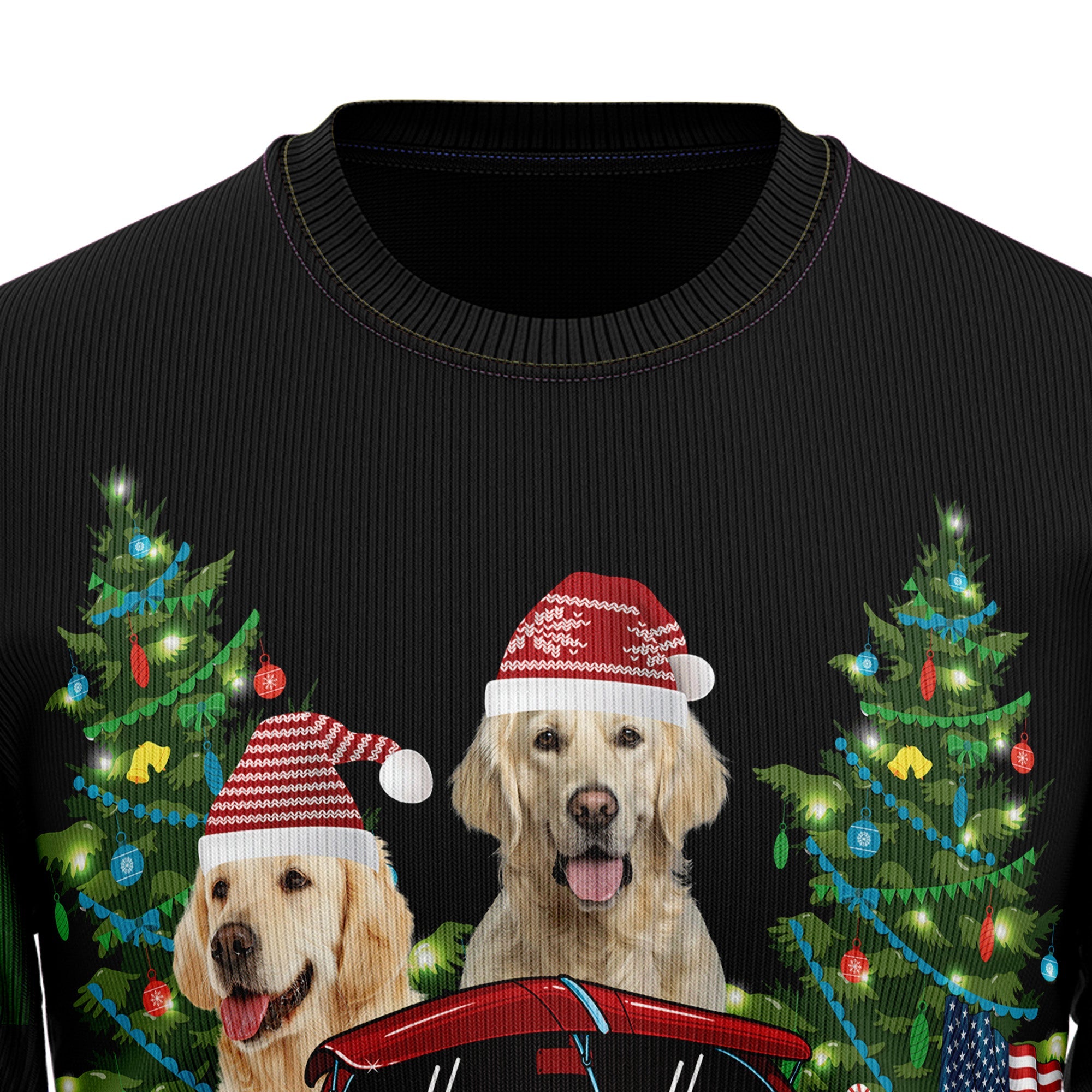 Golden Retriever Christmas Ugly Christmas Sweater, Cute Dog Holiday Pullover, Christmas Outfit for Men and Women