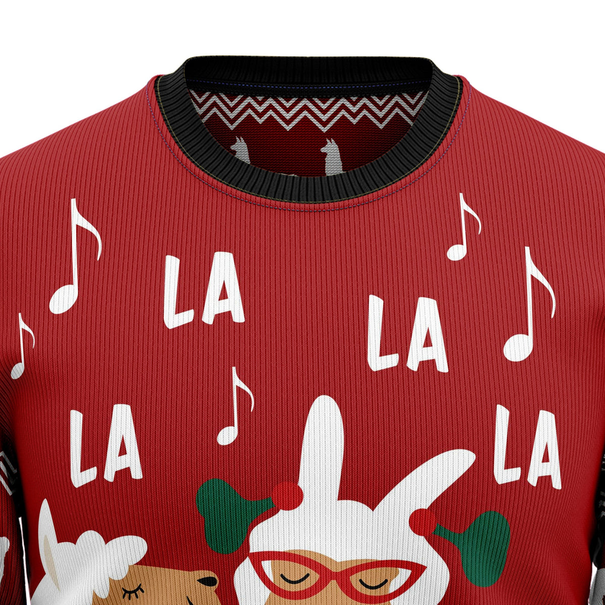 La La Llama Ugly Christmas Sweater, Cute Llama Holiday Pullover for Animal Lovers, Festive Winter Party Outfit