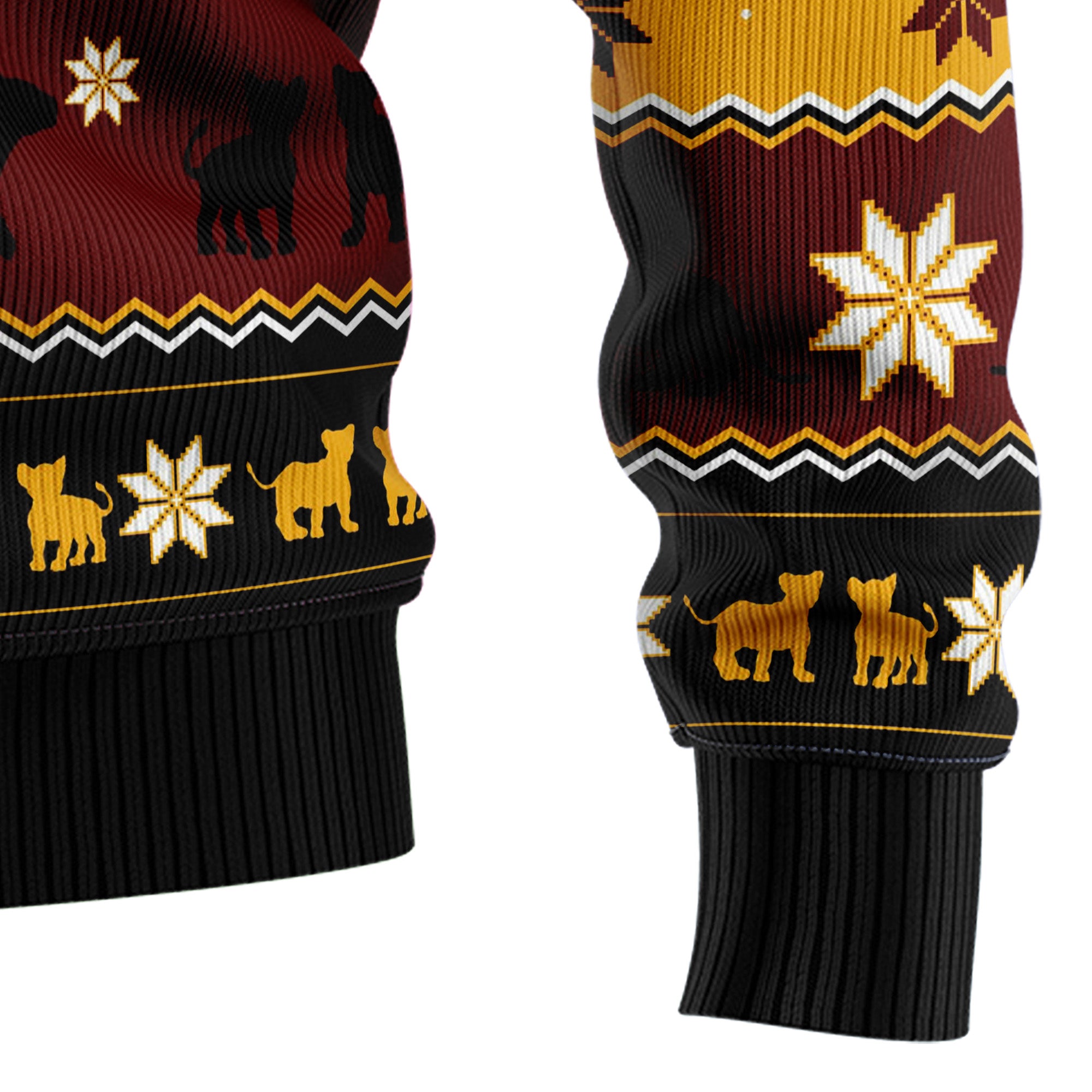 Lion Xmas Ugly Christmas Sweater for Men and Women, Funny Holiday Party Outfit, Festive Christmas Gift