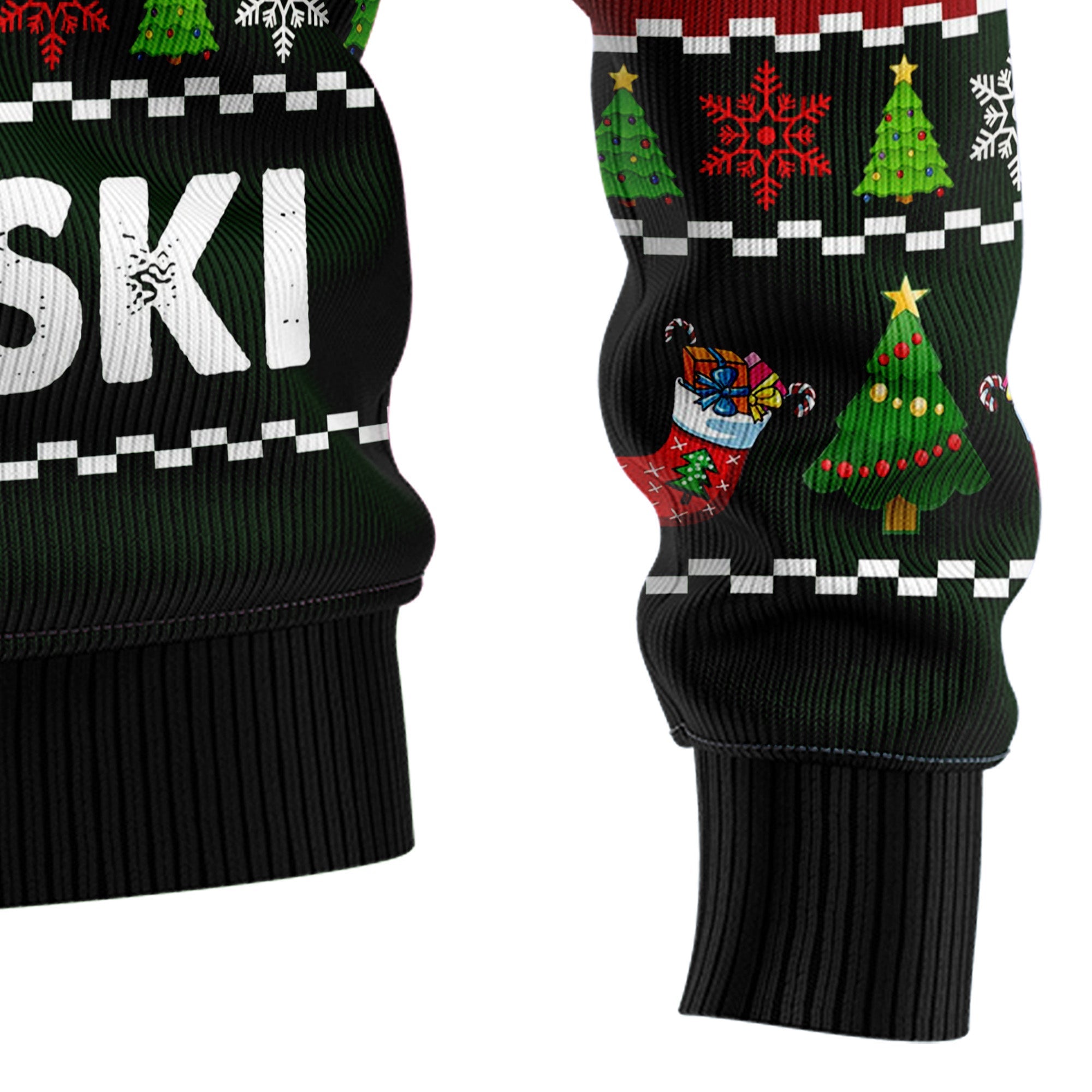 Skiing Oh What Fun Ugly Christmas Sweater for Men and Women, Funny Holiday Party Outfit, Festive Christmas Gift