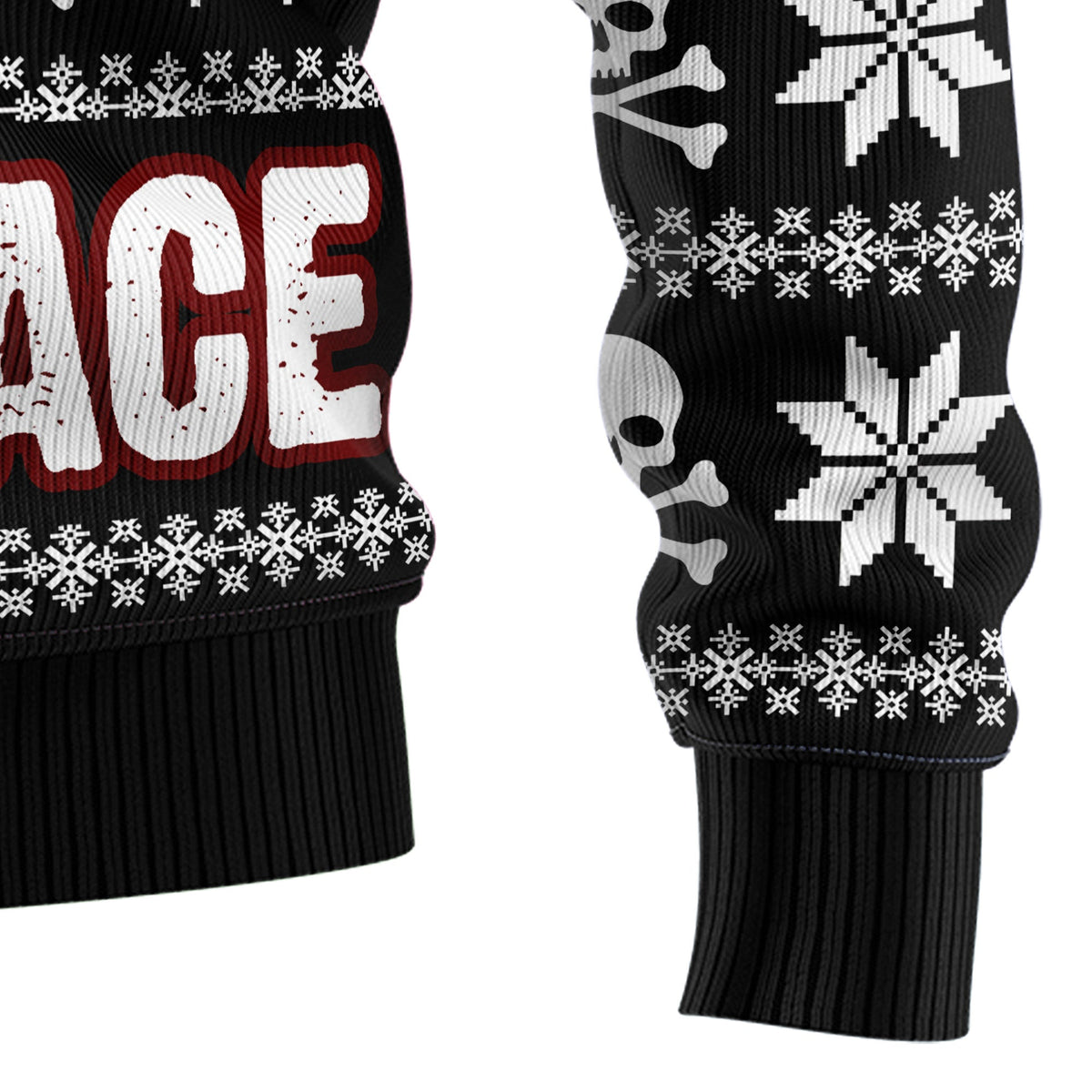 Skull Jolly Face Ugly Christmas Sweater for Men and Women, Funny Holiday Party Outfit, Festive Christmas Gift
