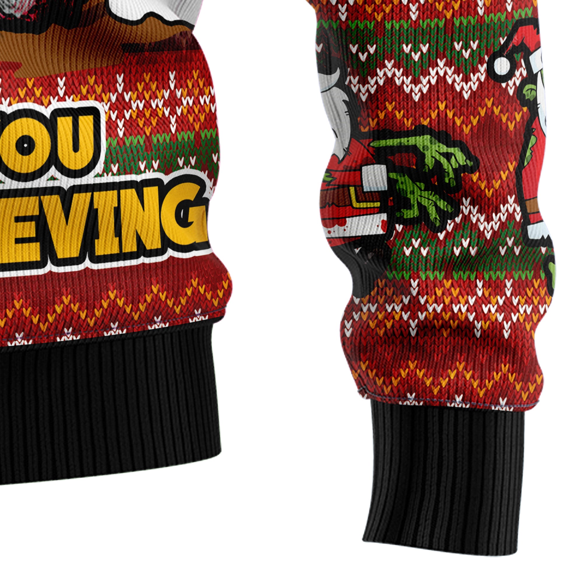 Santa Claus Zombie Ugly Christmas Sweater for Men and Women, Xmas Party Outfit, Gift for Zombie and Santa Fans