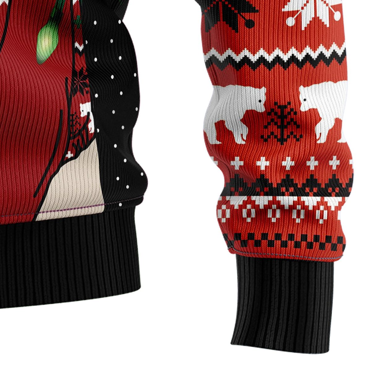 Let's Glow Polar Bear Ugly Christmas Sweater, Unisex Holiday Party Outfit, Gift for Polar Bear and Arctic Fans