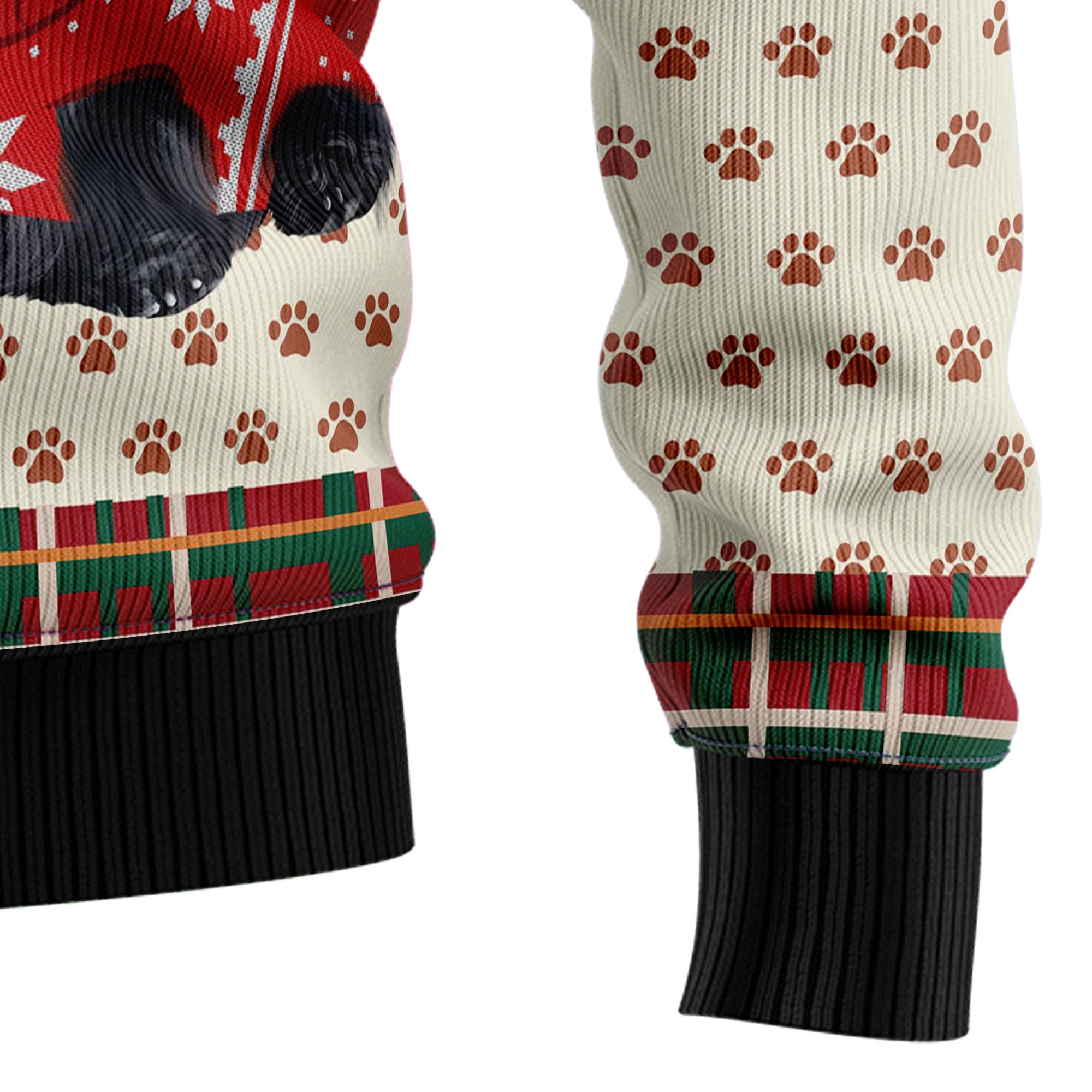Scottish Terrier Ugly Christmas Sweater, Festive Scottie Dog Pullover, Holiday Gatherings and Family Photos