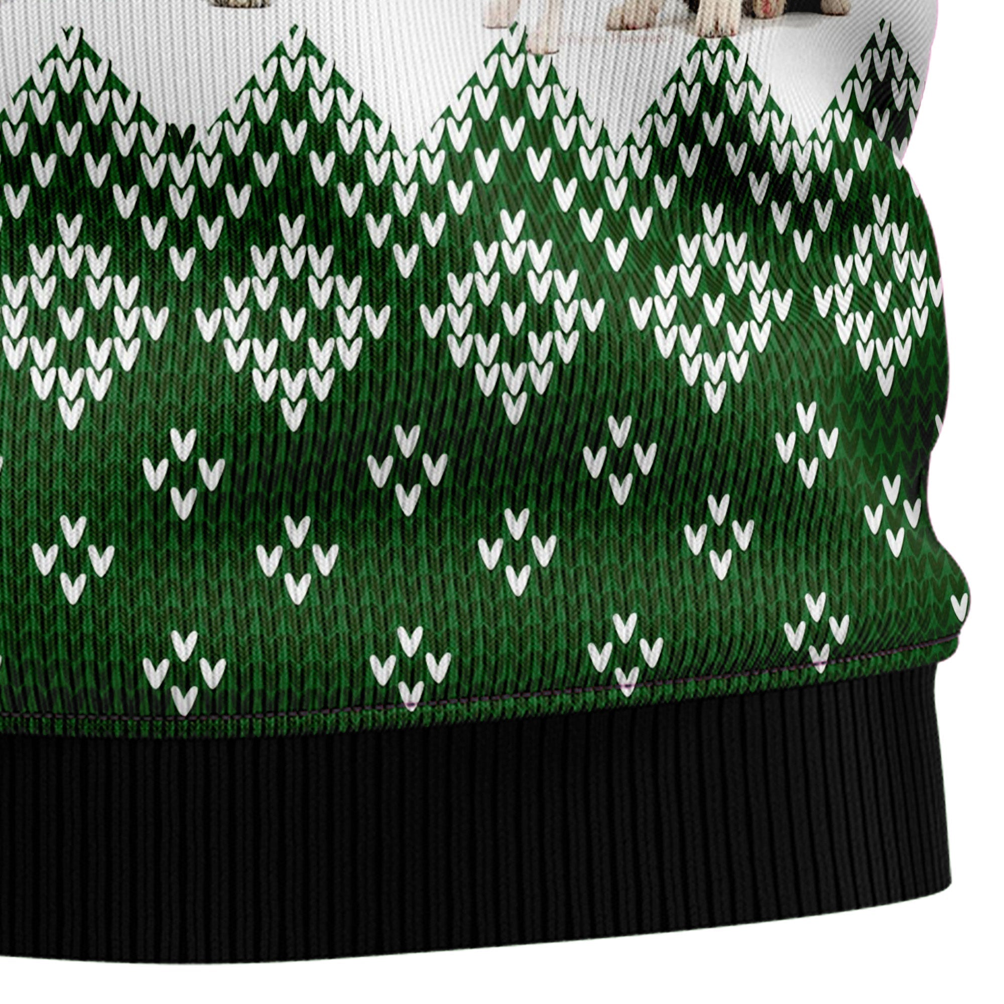 Border Collie Ugly Christmas Sweater, Cute Dog Christmas Tree Farm Holiday Pullover, Festive Xmas Party Outfit for Men and Women