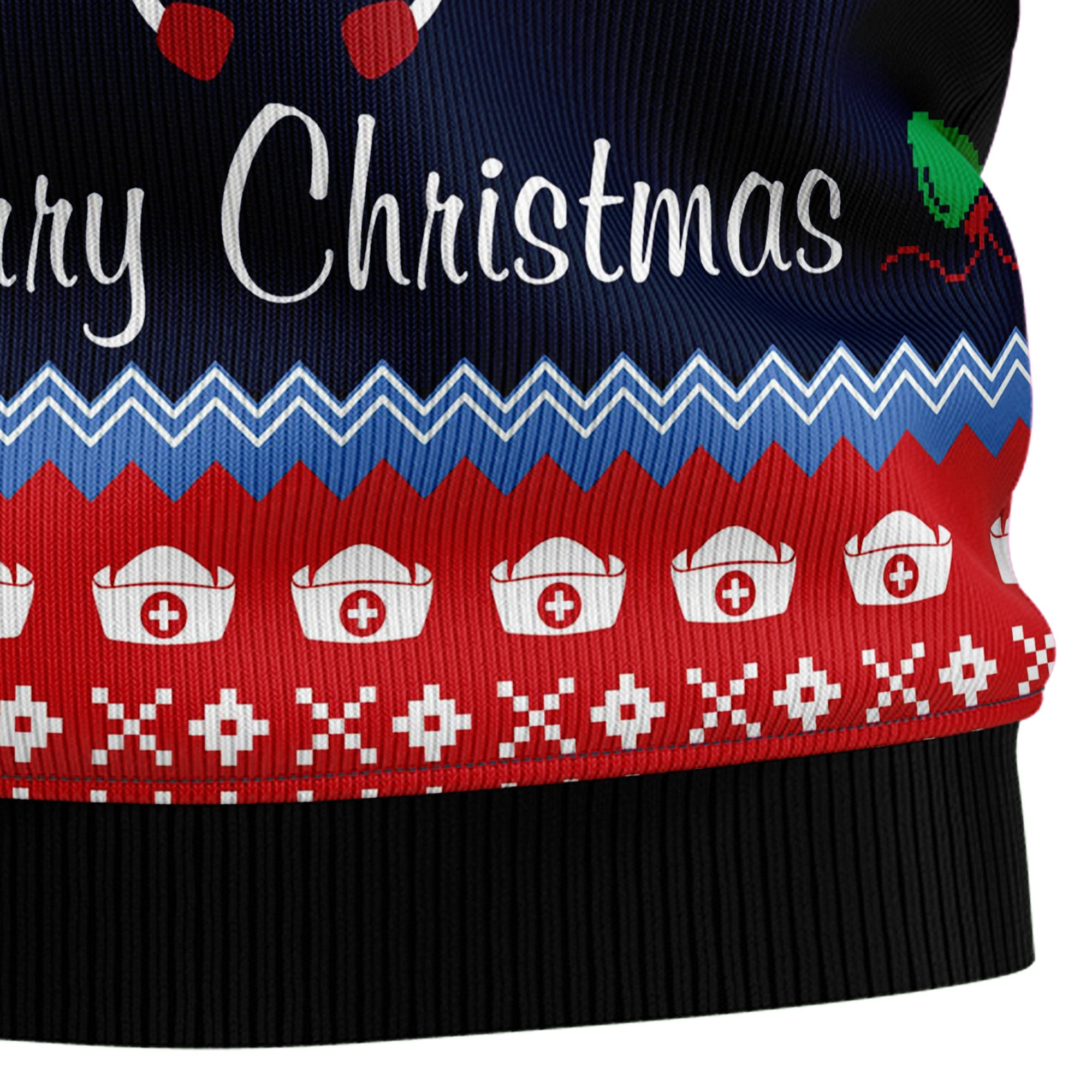 Merry Christmas Nurse Ugly Christmas Sweater, Unisex Holiday Party Outfit, Gift for Nurses and Healthcare Workers