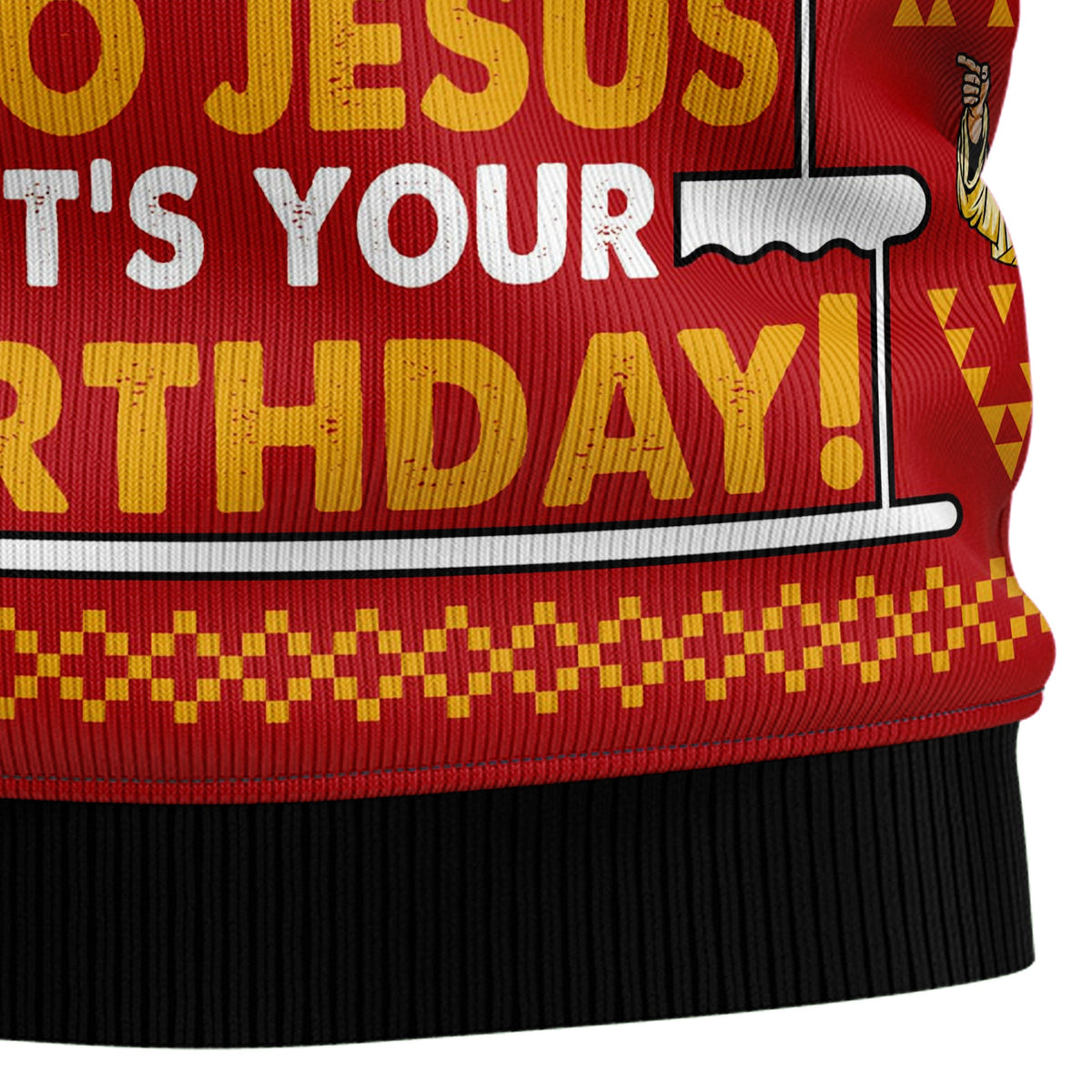 Jesus Birthday Christmas Sweater - Funny Ugly Christmas Sweater for Men and Women, Unisex Holiday Party Outfit