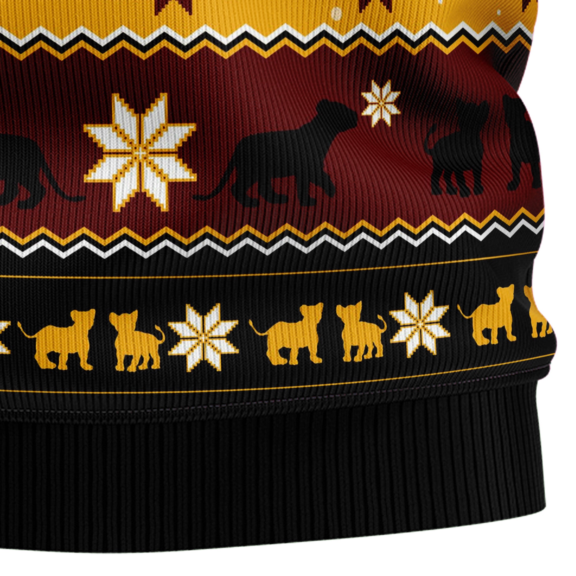 Lion Xmas Ugly Christmas Sweater for Men and Women, Funny Holiday Party Outfit, Festive Christmas Gift