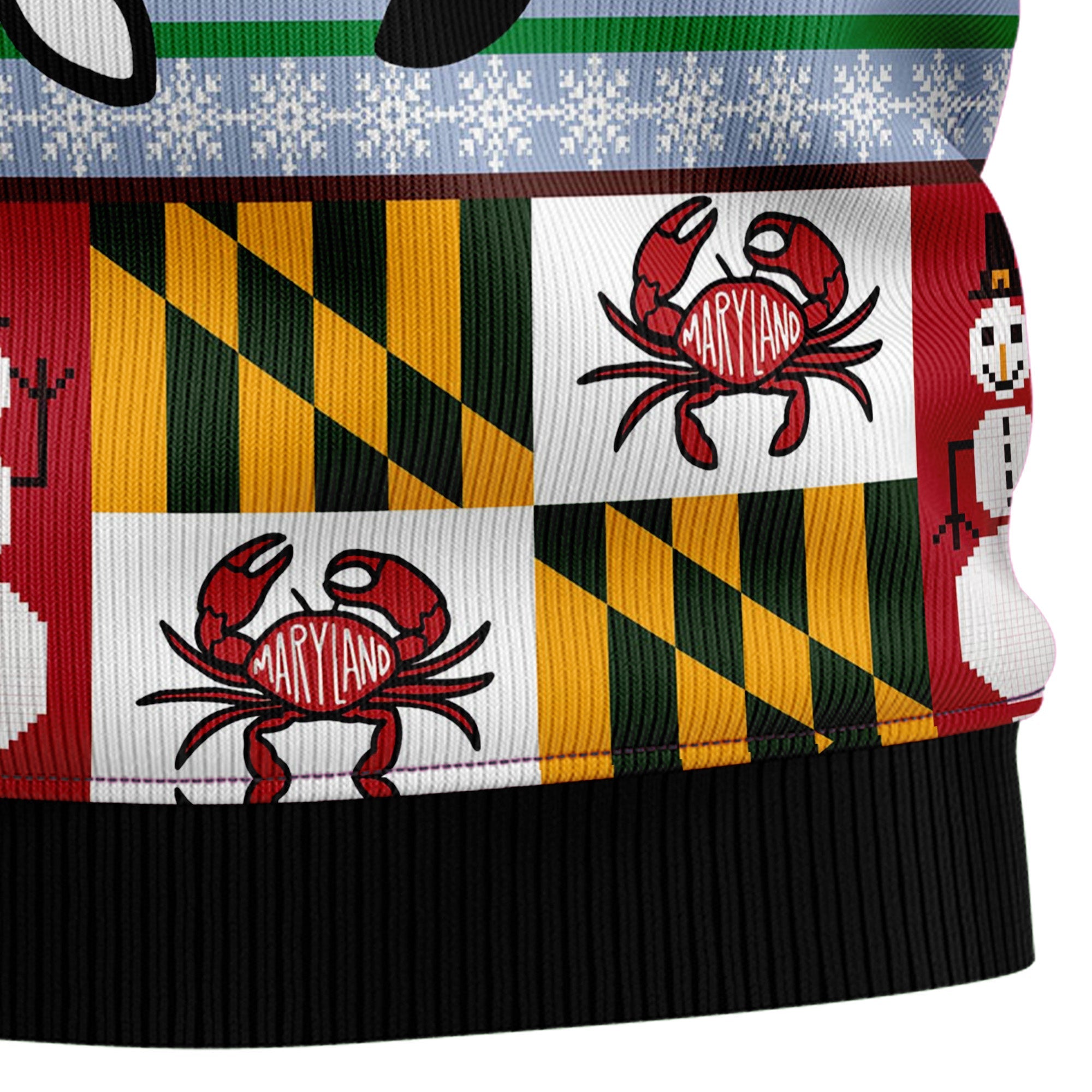 Maryland Symbols Christmas Ugly Christmas Sweater - Unisex Holiday Party Pullover, Funny Christmas Gift for Men Women