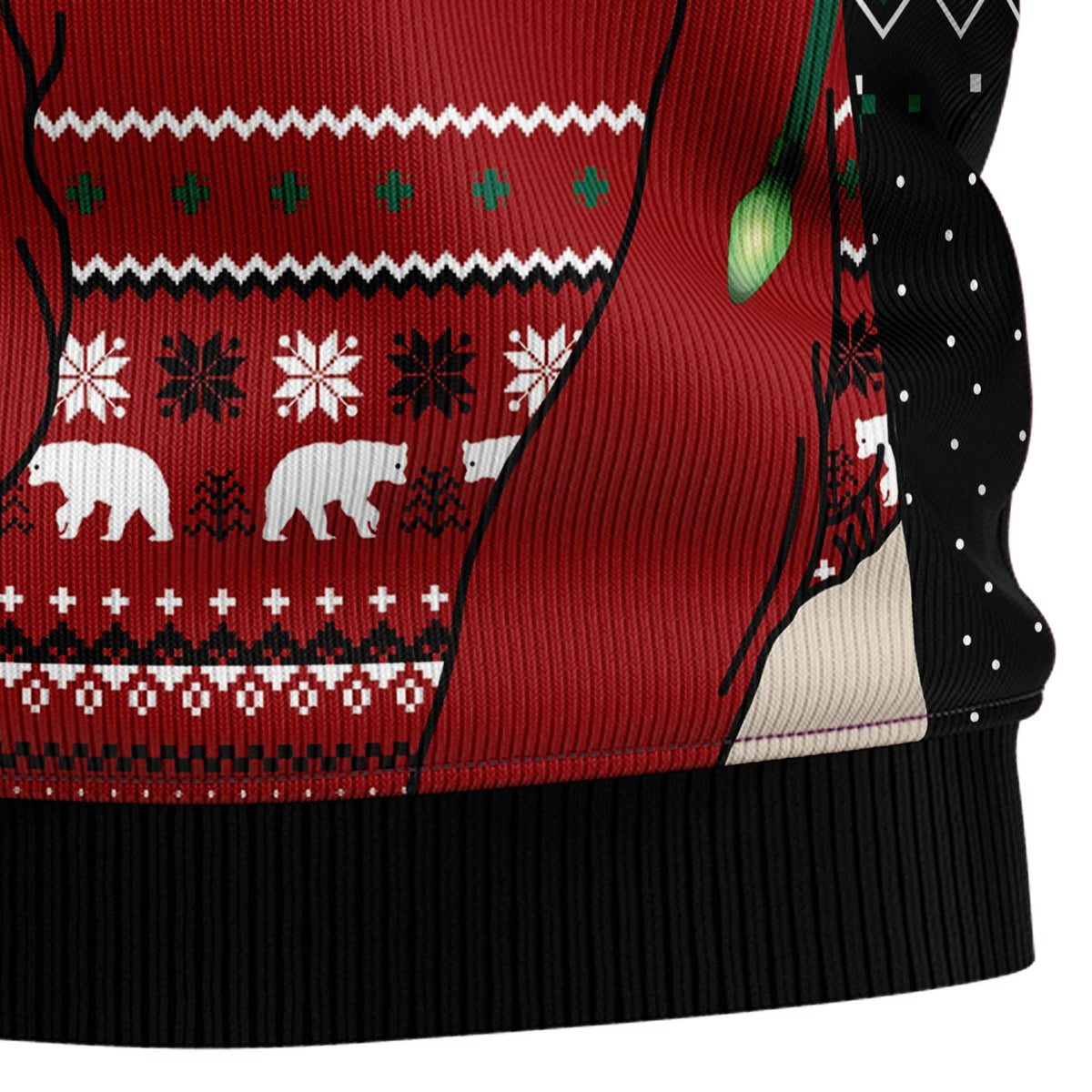 Let's Glow Polar Bear Ugly Christmas Sweater, Unisex Holiday Party Outfit, Gift for Polar Bear and Arctic Fans