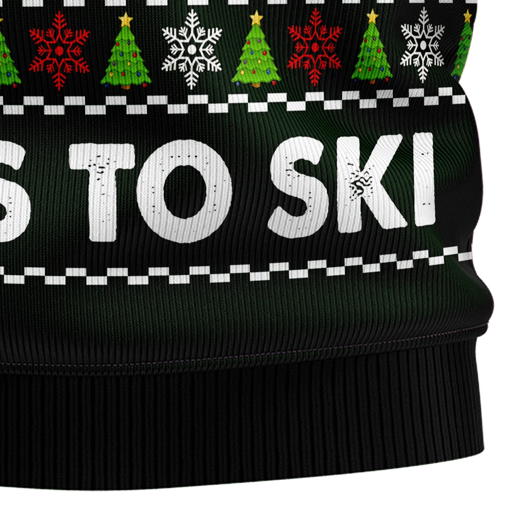 Skiing Oh What Fun Ugly Christmas Sweater for Men and Women, Funny Holiday Party Outfit, Festive Christmas Gift