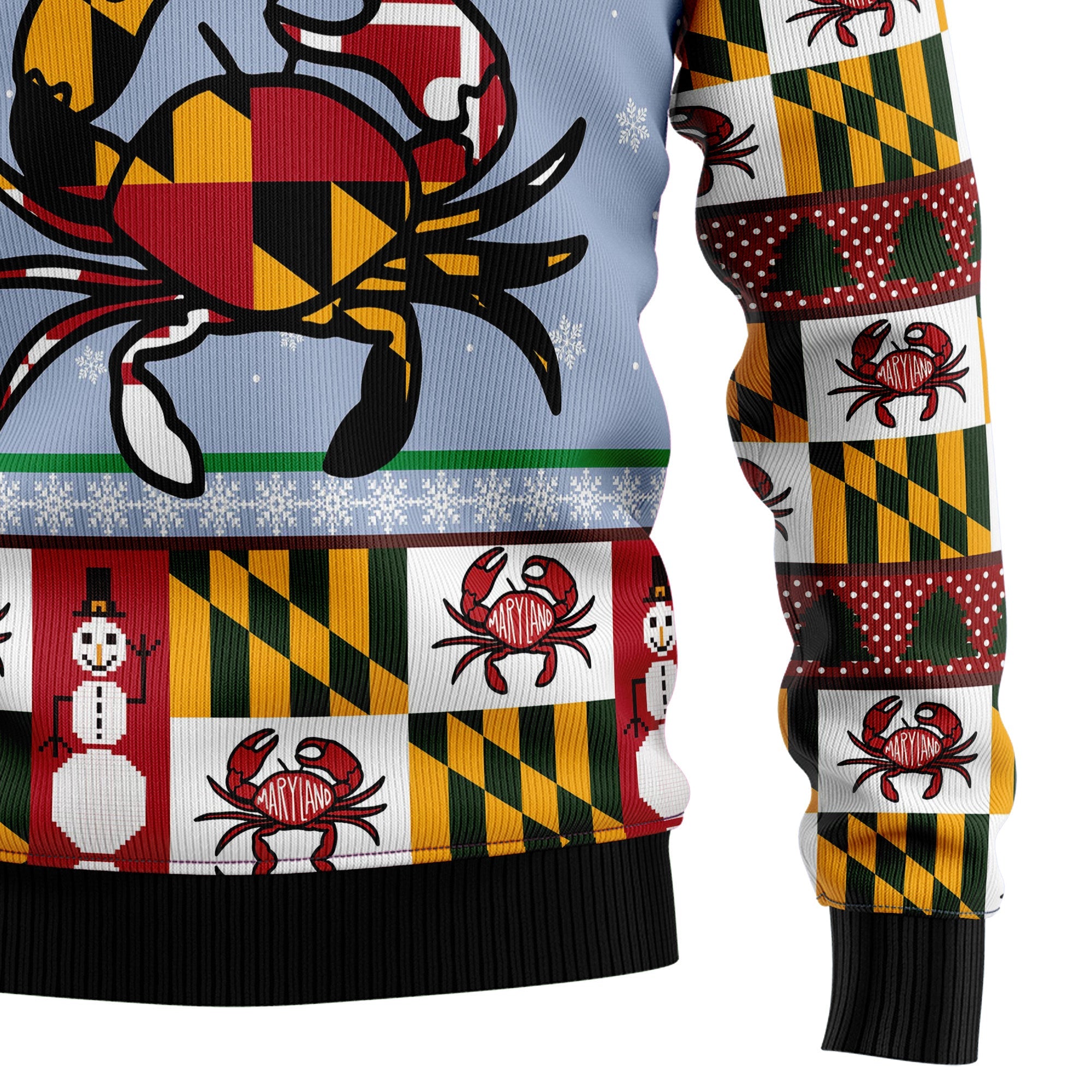 Maryland Symbols Christmas Ugly Christmas Sweater - Unisex Holiday Party Pullover, Funny Christmas Gift for Men Women